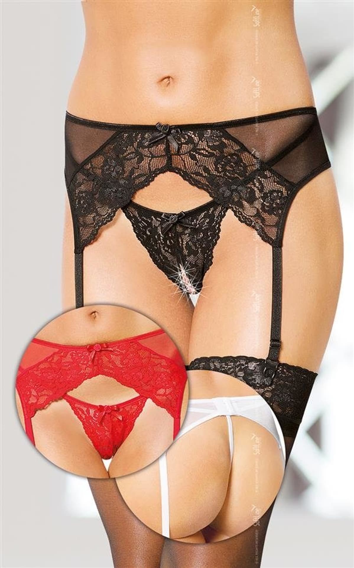 

Garterbelt 3317 biały pas do pończoch i stringi (kolor biały, rozmiar M/L)