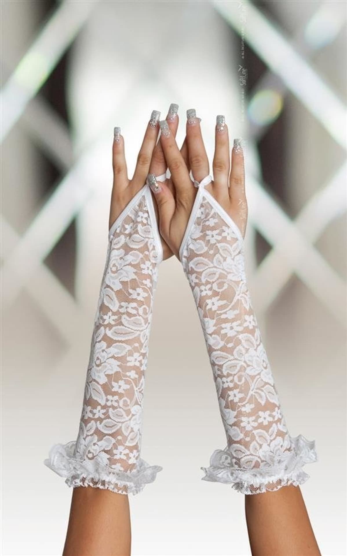 

Gloves 7708 biały rękawiczki (kolor biały, rozmiar S/L)