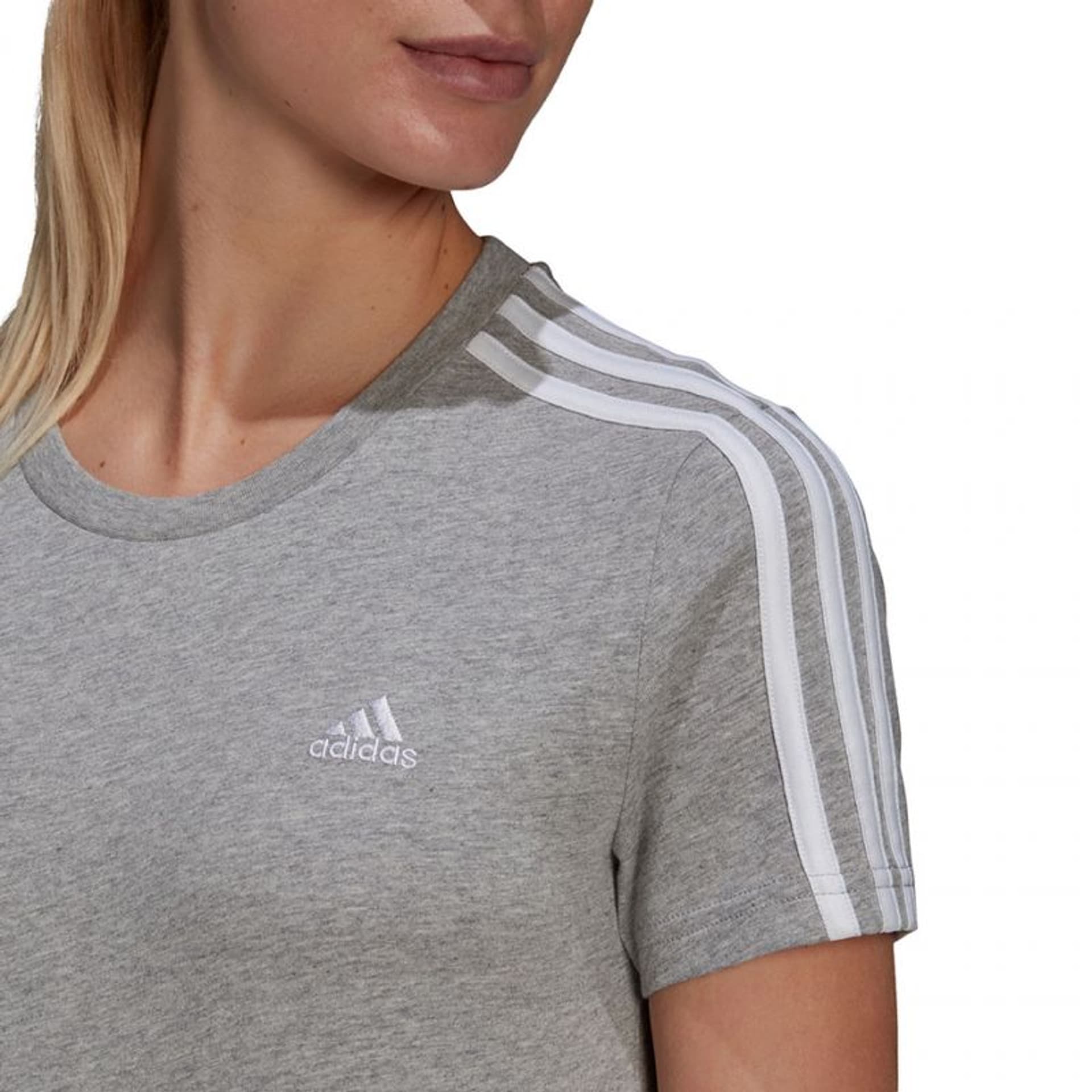 

Koszulka adidas Essentials Slim W GL0785 (kolor Szary/Srebrny, rozmiar L)