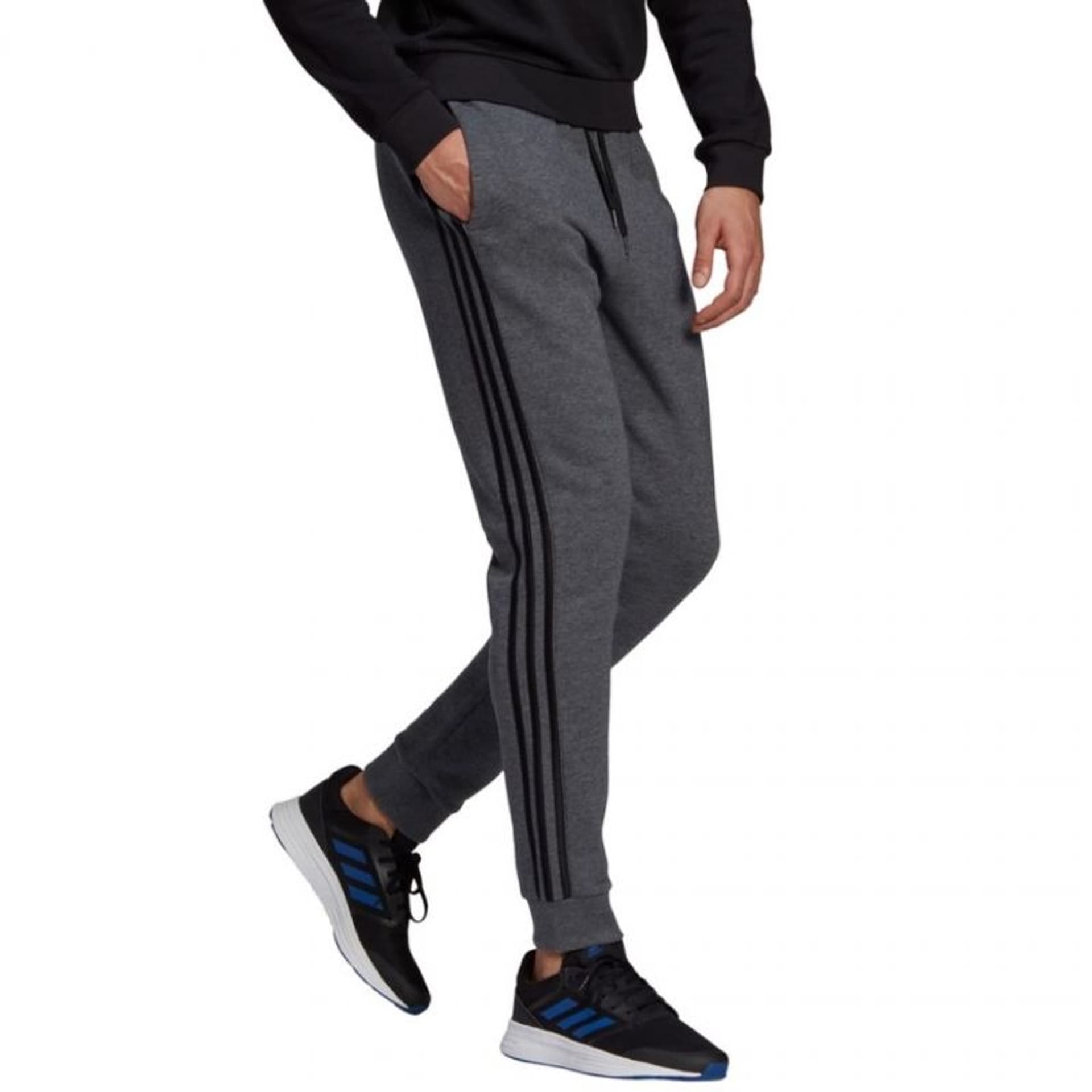 

Spodnie adidas Essentials Tapered Cuff 3 Stripes M GK8826 (kolor Szary/Srebrny, rozmiar XL)