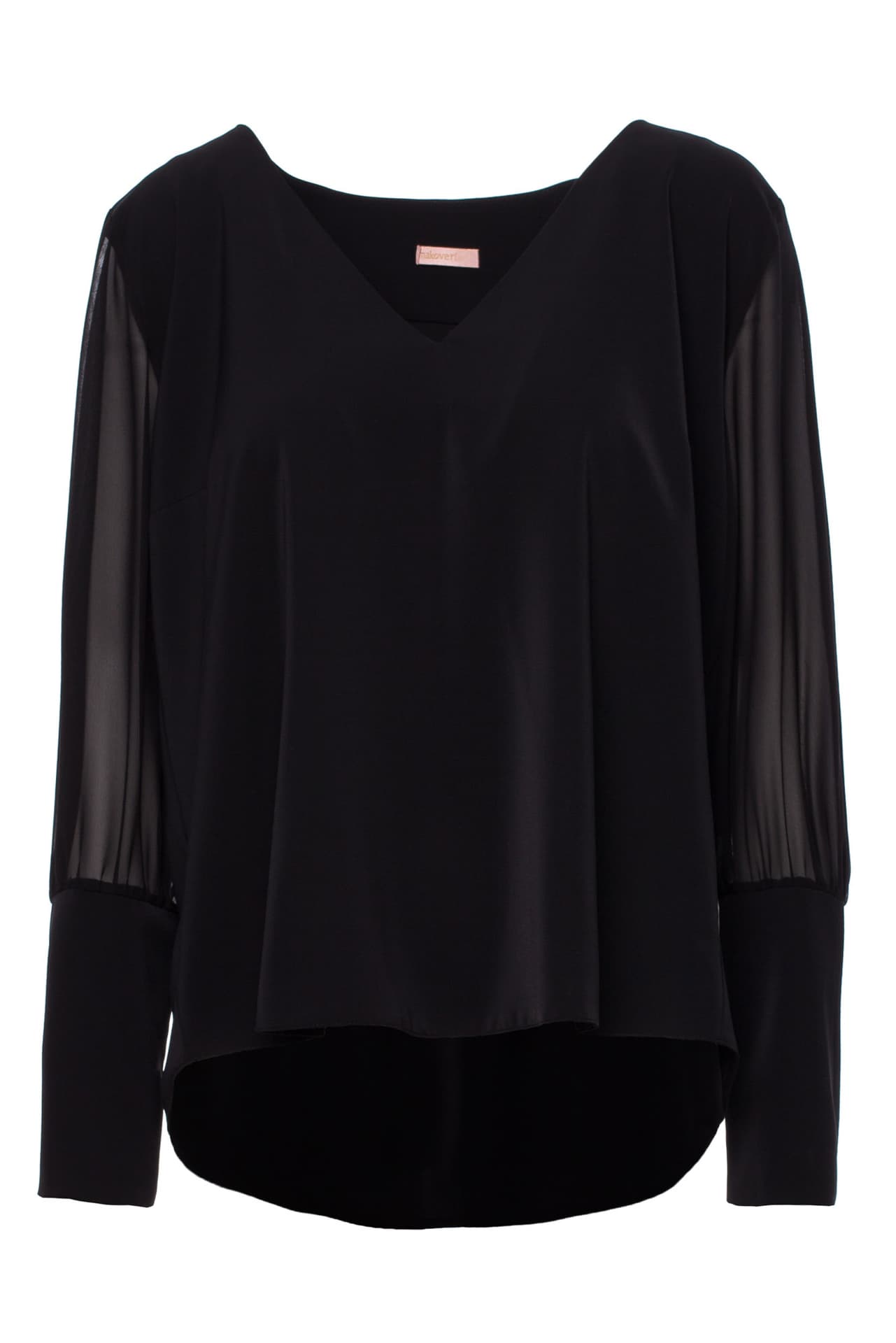 

K066 Bluzka szyfonowa - czarna (kolor czarny, rozmiar M)