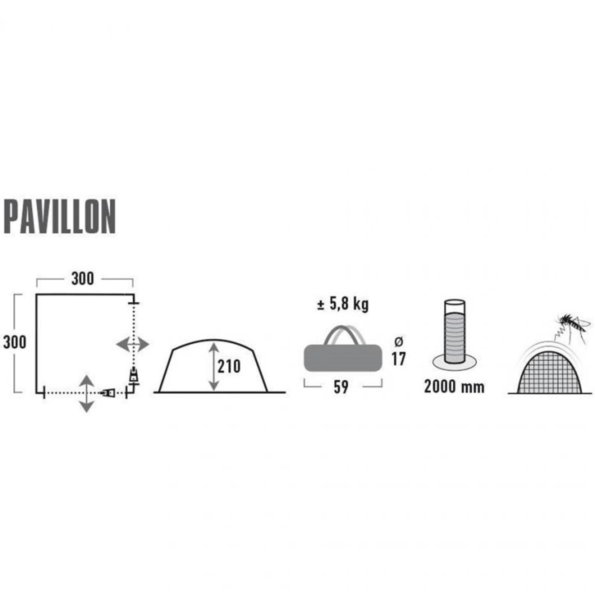 

Pawilon High Peak Pavillon 14047 (kolor Zielony. Szary/Srebrny)