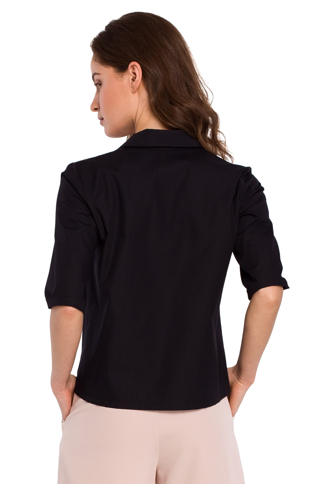 

K125 Koszula z kołnierzem - czarna (kolor czarny, rozmiar XXL)