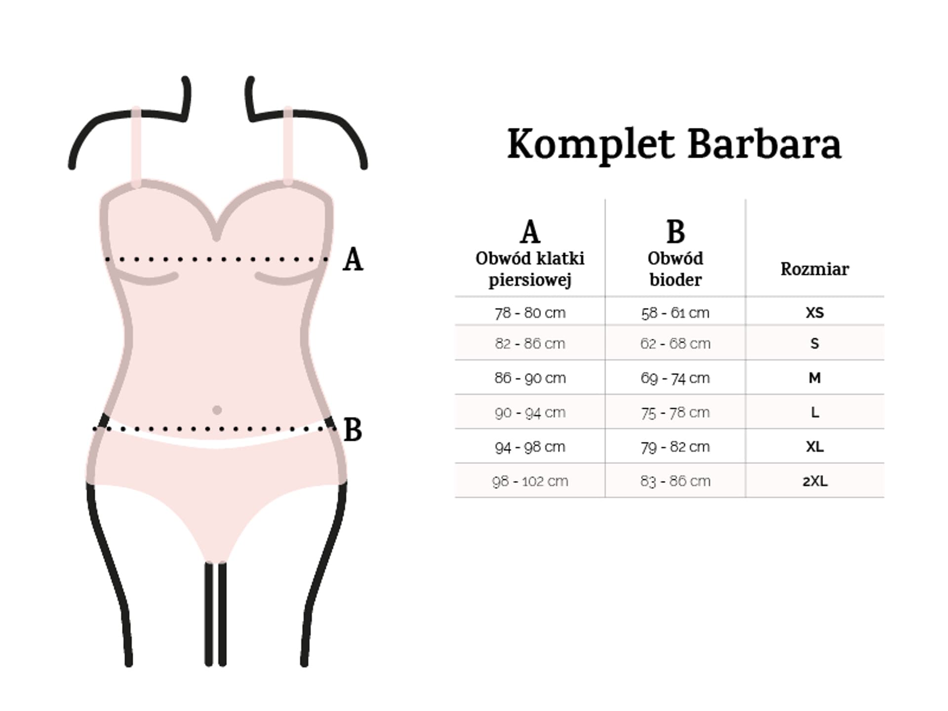 

KOMPLET BARBARA (kolor czarny, rozmiar XL)