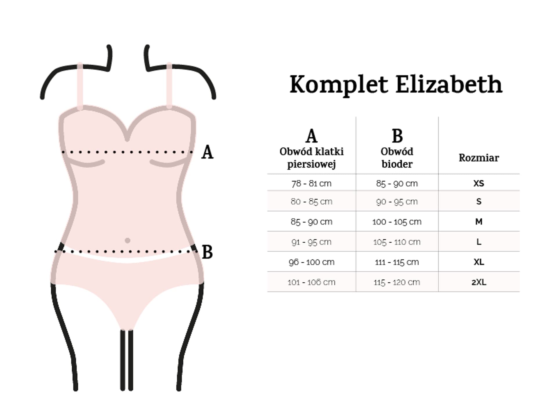

KOMPLET ELIZABETH (kolor czarny, rozmiar 2xl)