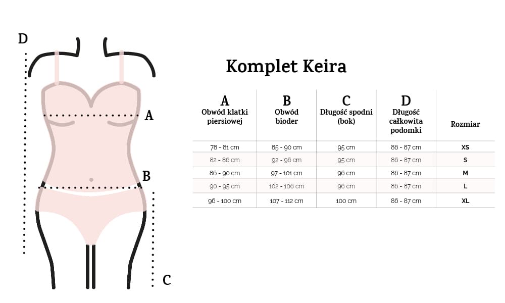 

KOMPLET KEIRA (kolor biały, rozmiar S)