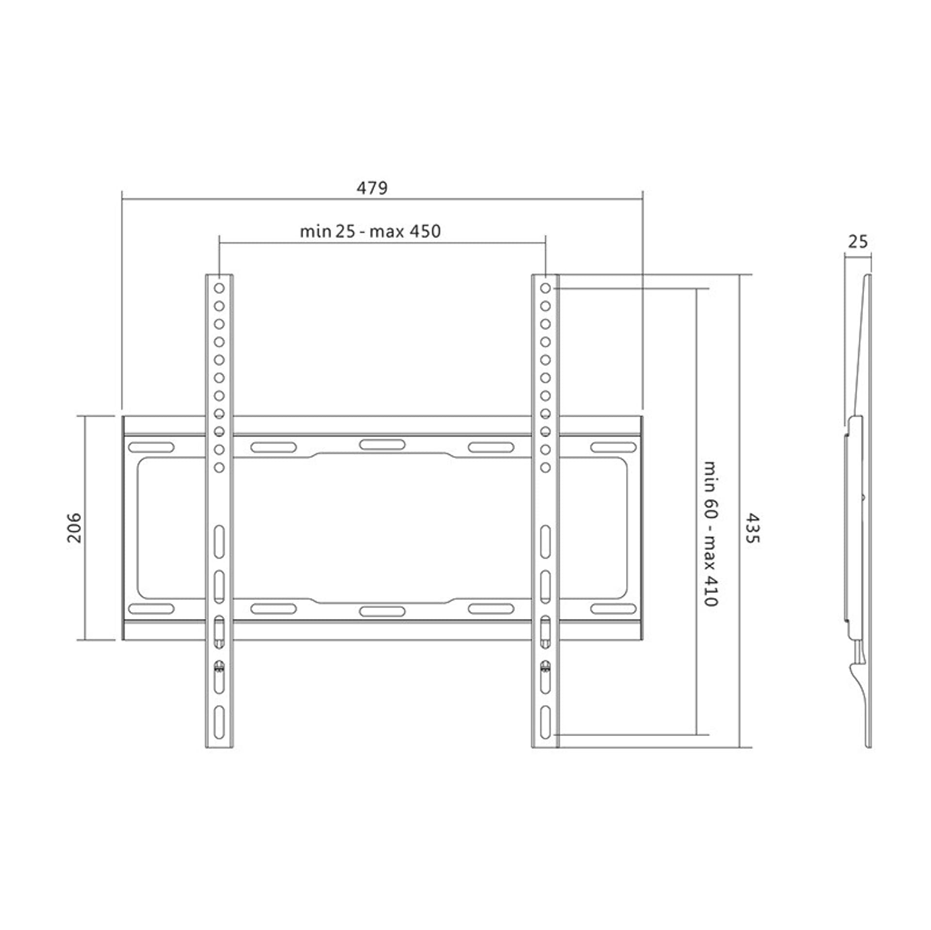 

Uchwyt ścienny LCD/LED VESA, 32-55', max.40kg