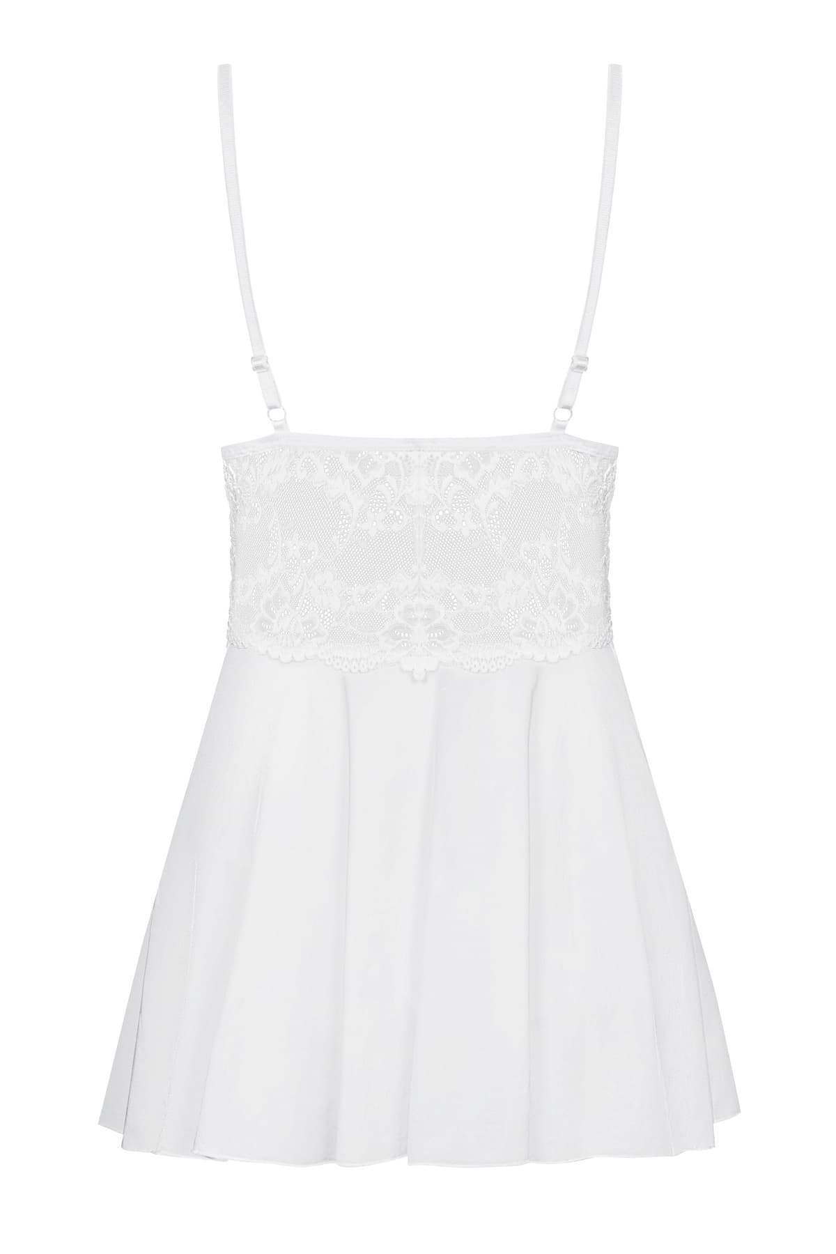 

KOMPLET OBSESSIVE 810-BAB-2 BABYDOLL I STRINGI (kolor biały, rozmiar L/XL)