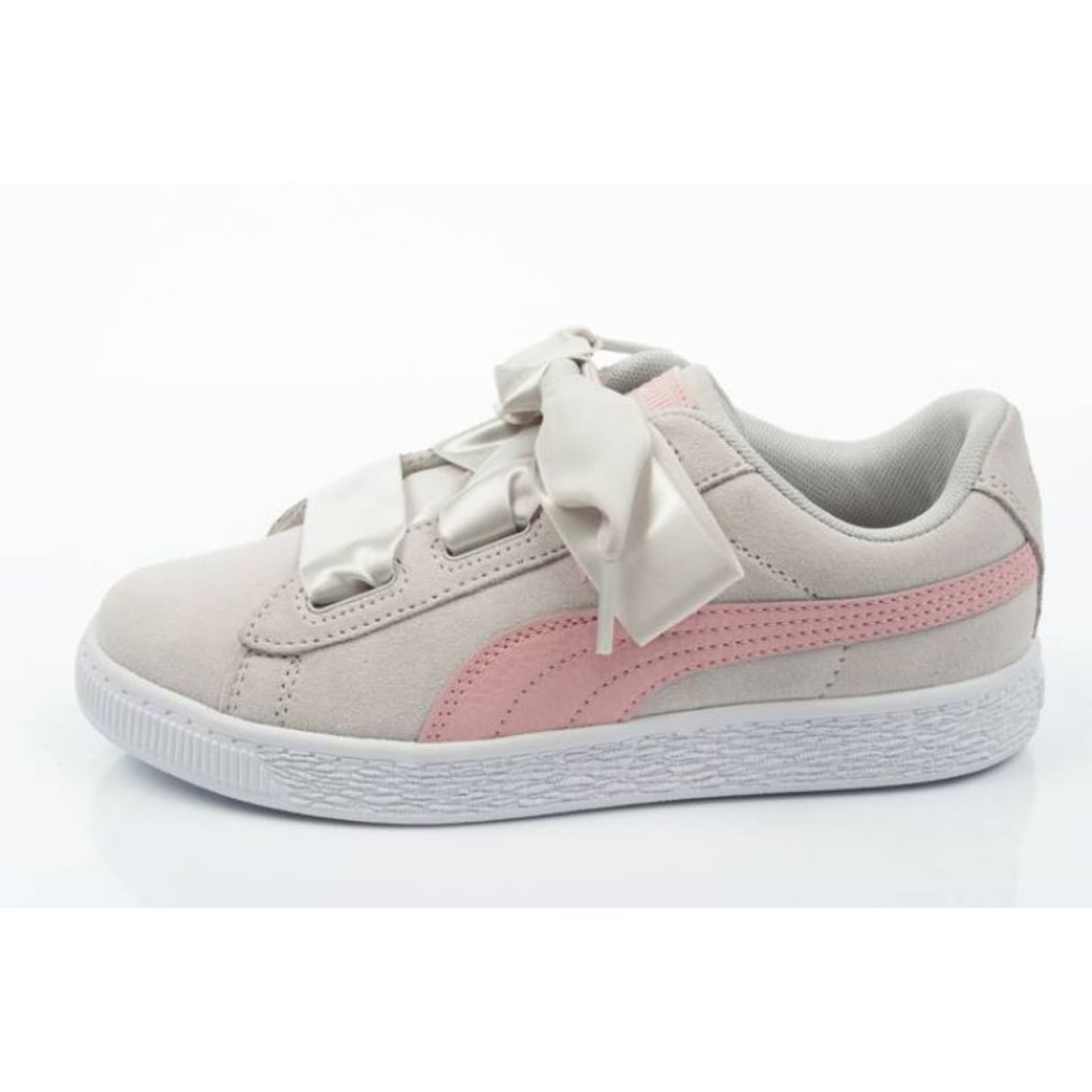 

Buty Puma Suede Heart Circles Jr 370569 (kolor Różowy. Szary/Srebrny, rozmiar 32)