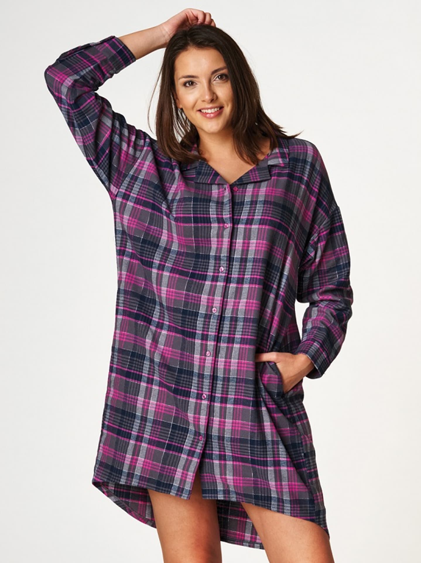 

KOSZULA KEY LND-440 B22 XXL- (kolor grafit-fiolet, rozmiar 4XL)