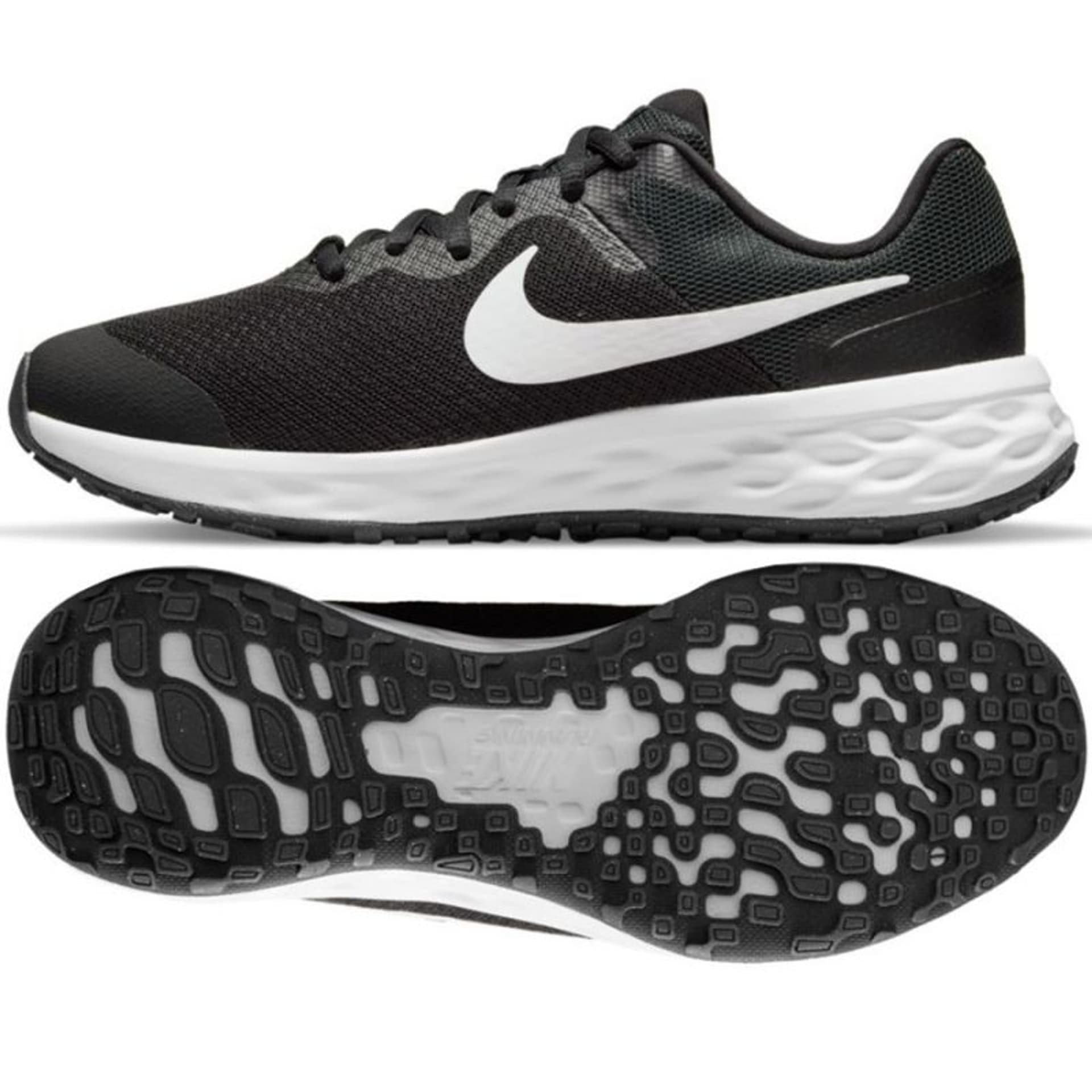 

Buty do biegania Nike Revolution 6 Jr DD1096 (kolor Czarny, rozmiar 37 1/2)