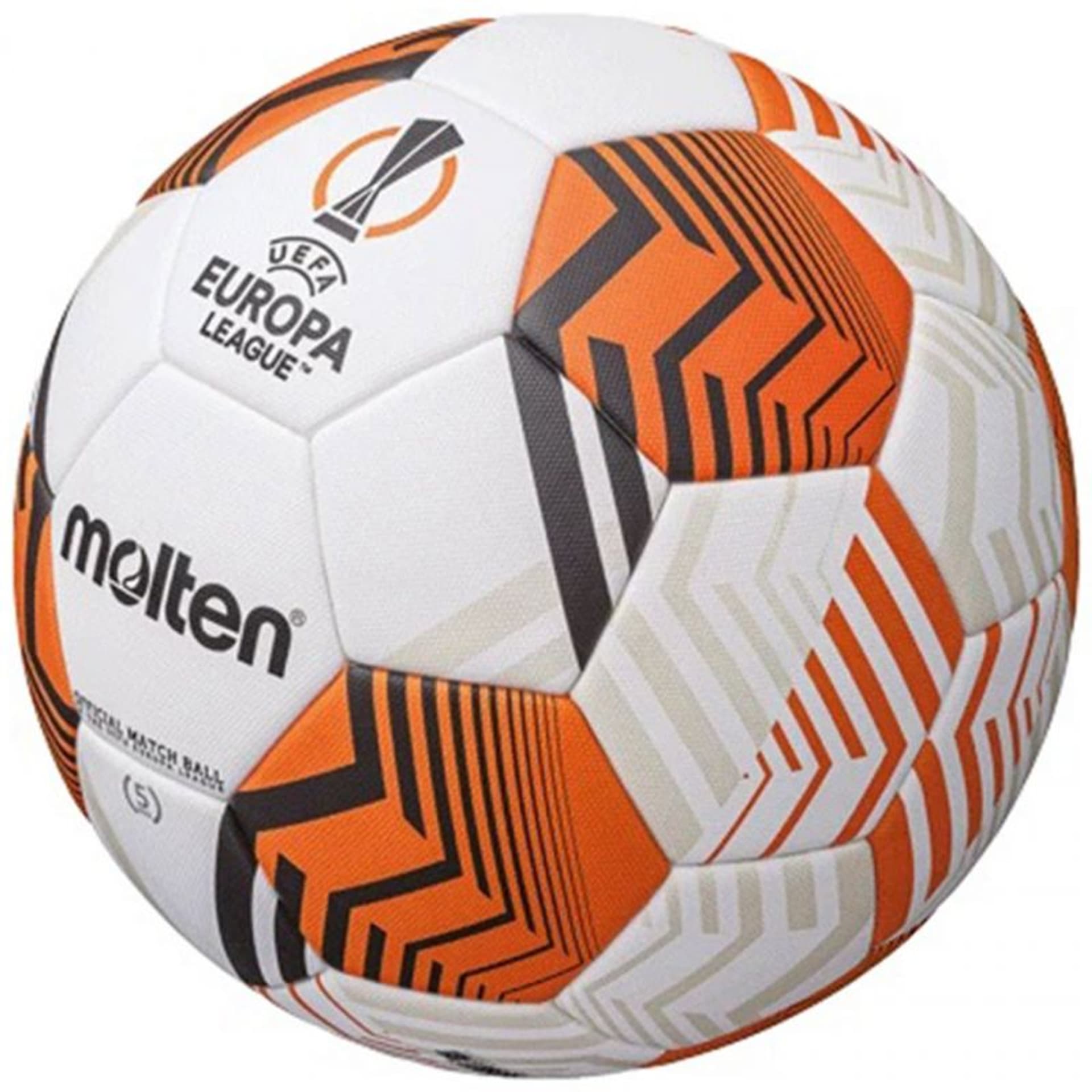 

Piłka nożna Molten Official UEFA Europa League Acentec F5U5000 (kolor Biały. Pomarańczowy, rozmiar 5)