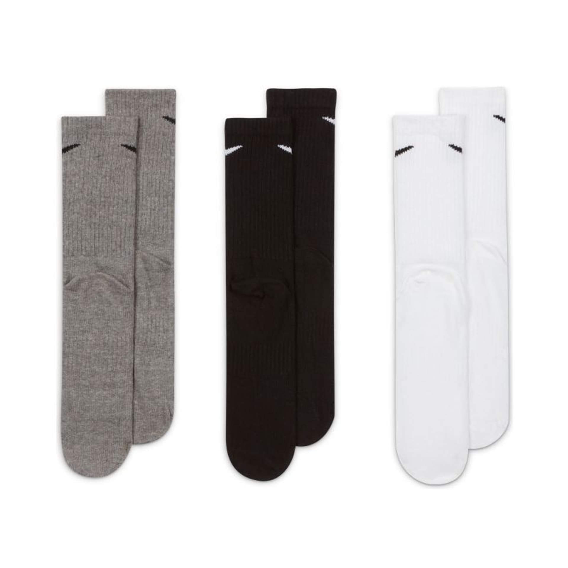 

Skarpety Nike Everyday Lightweight Crew 3Pak SX7676 (kolor Biały. Czarny. Szary/Srebrny, rozmiar M ( 38 - 42 ))