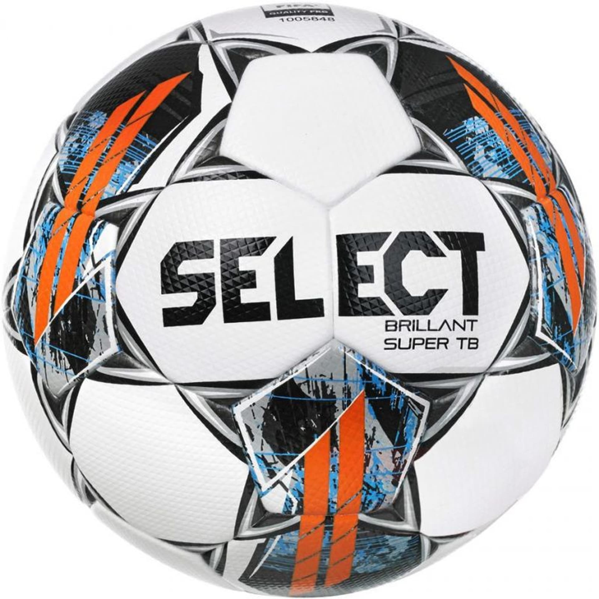 

Piłka nożna Select Brillant Super TB FIFA 2022 (kolor Biały. Pomarańczowy. Szary/Srebrny, rozmiar 5)
