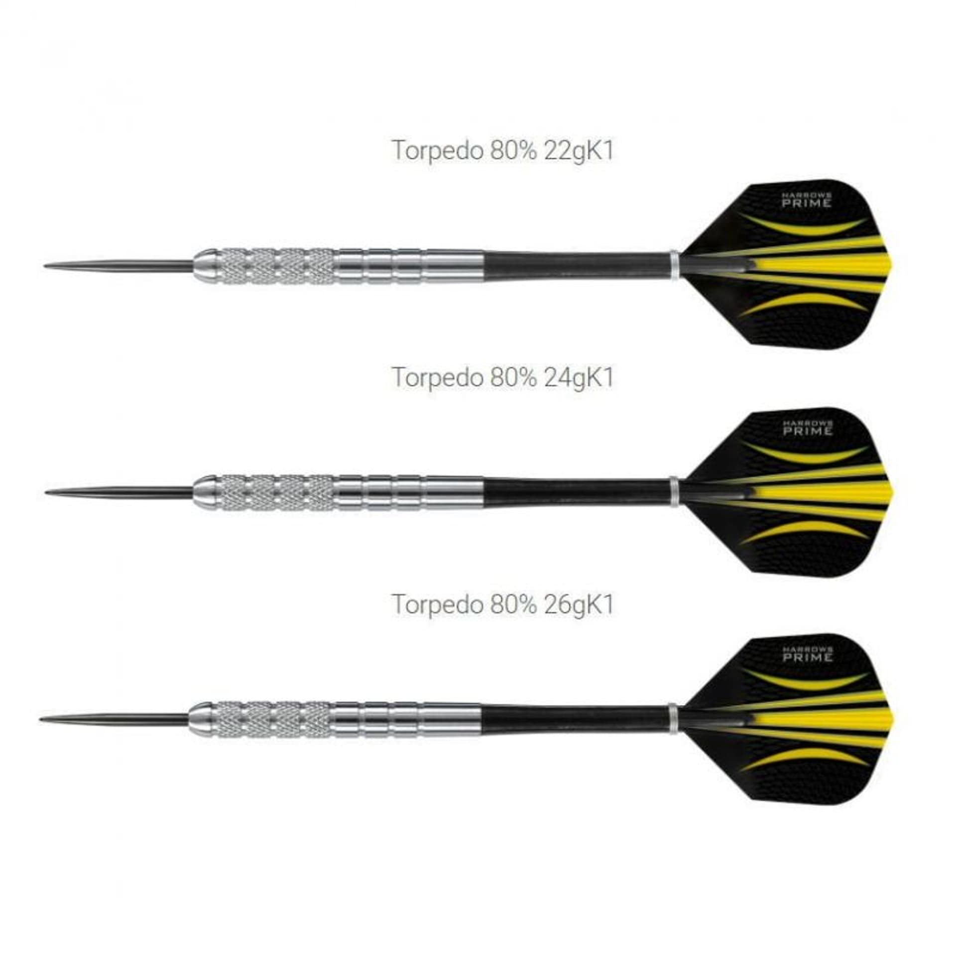 

Rzutki Harrows Torpedo 80% Steeltip (kolor Czarny)