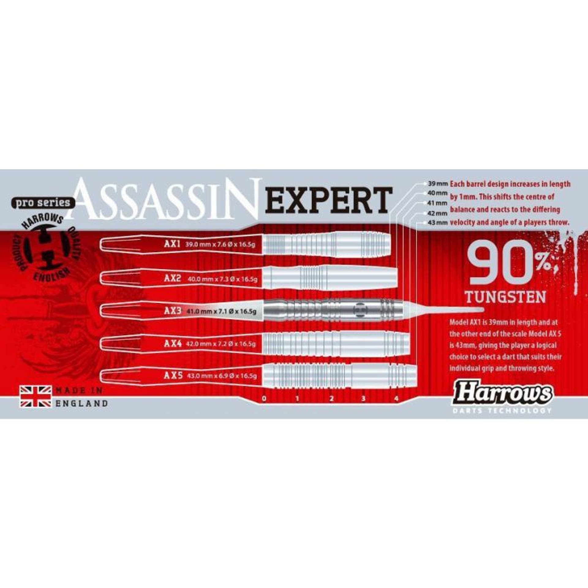

Rzutki Harrows Assassin Expert 90% Softip (kolor Biały)