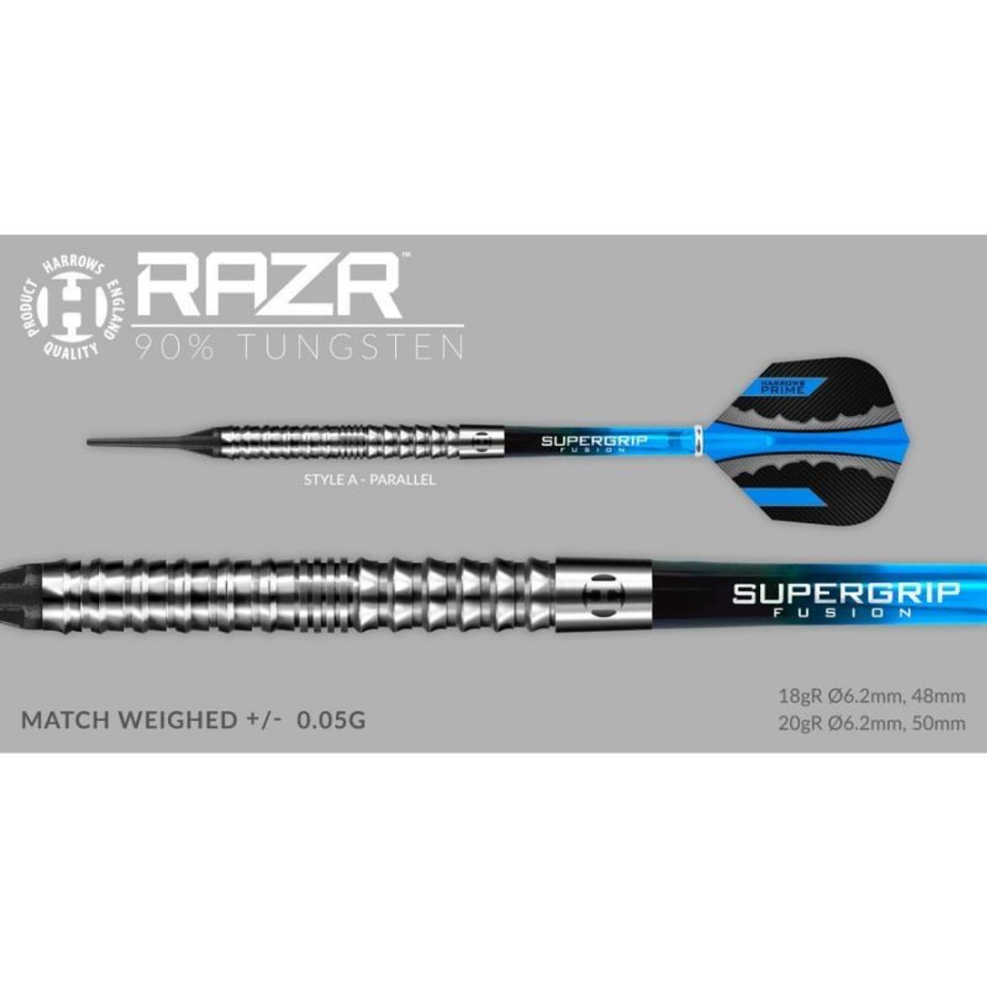 

Rzutki Harrows Razr 90% Softip (kolor Czarny. Niebieski)
