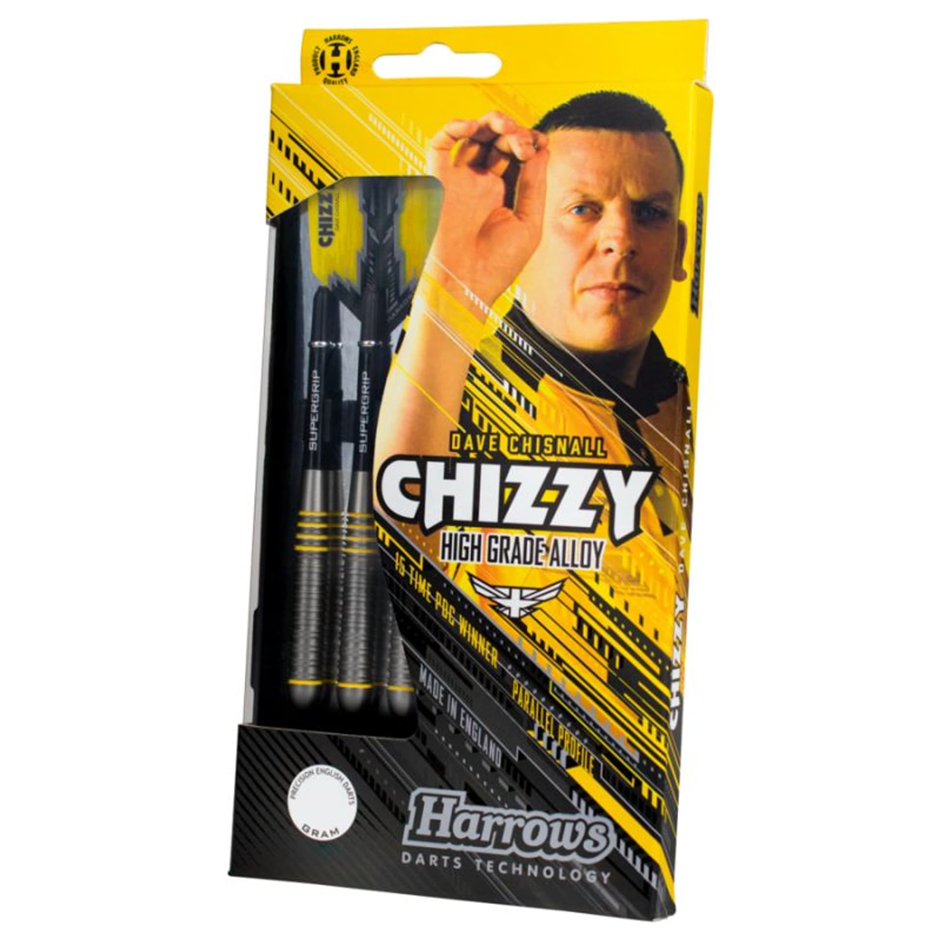 

Rzutki Harrows Chizzy Brass Steeltip (kolor Czarny. Żółty)