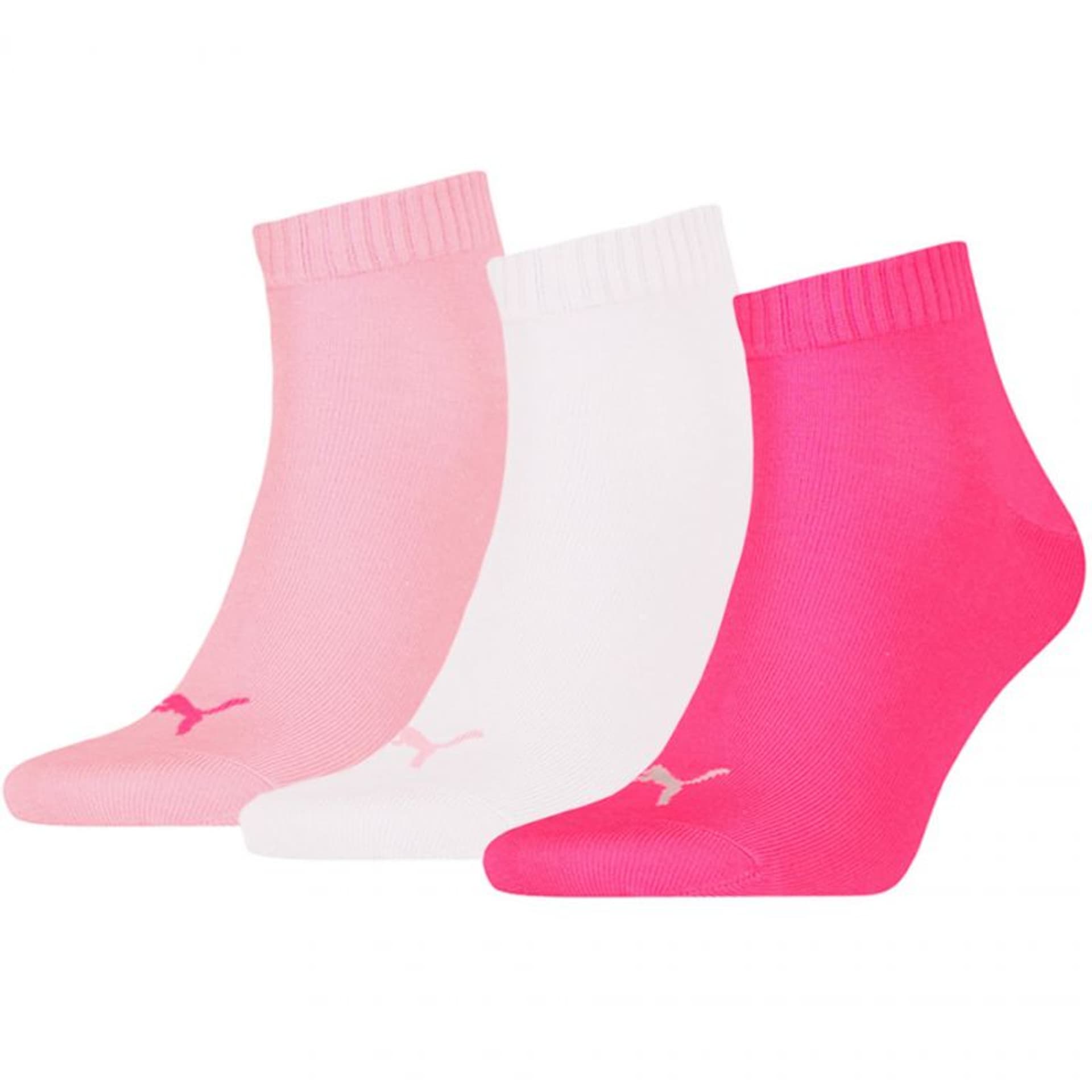 

Skarpety Puma Unisex Quarter Plain 3pak 906978 (kolor Biały. Różowy, rozmiar 35-38)