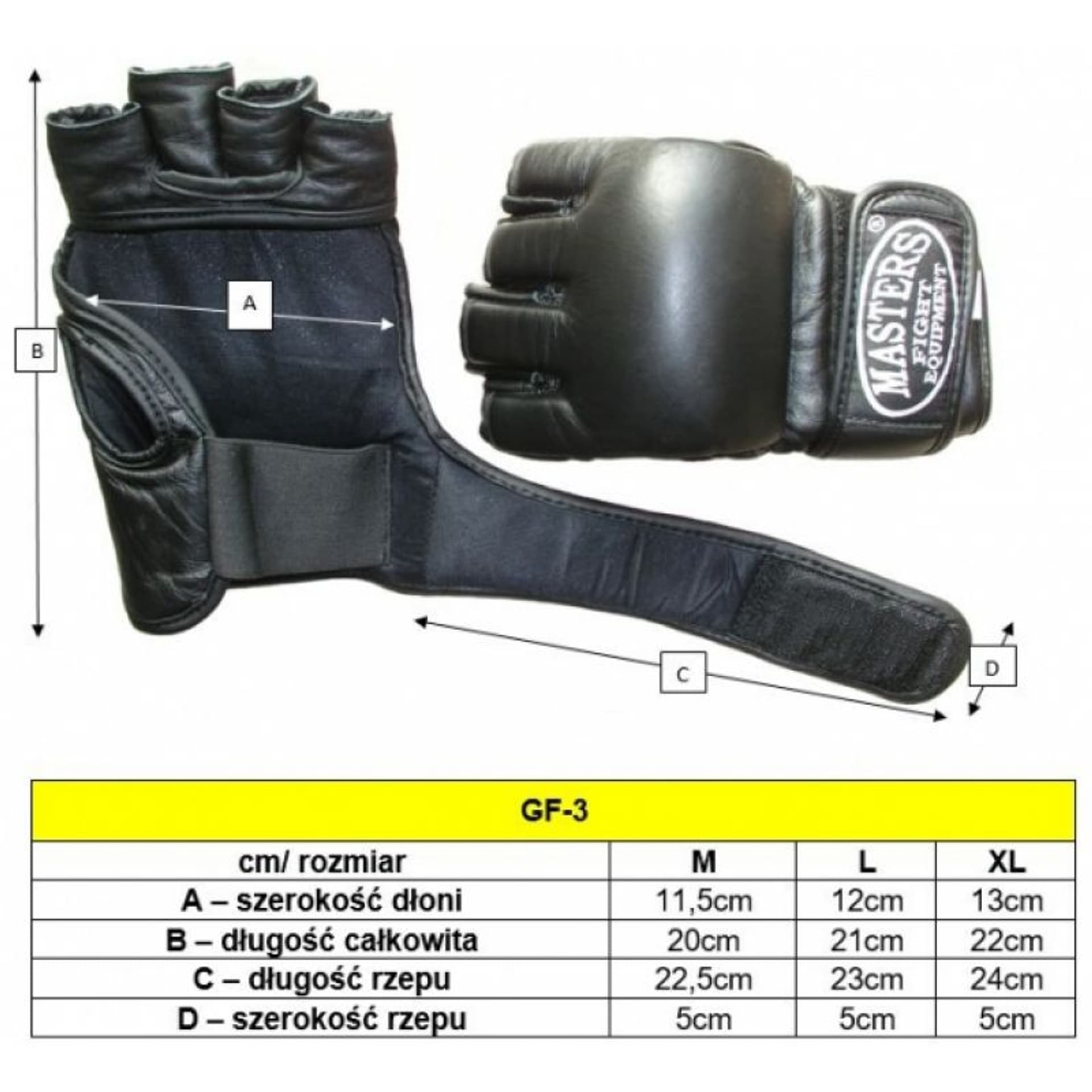 

Rękawice do MMA Masters GF-3 M (kolor Czerwony. Niebieski)