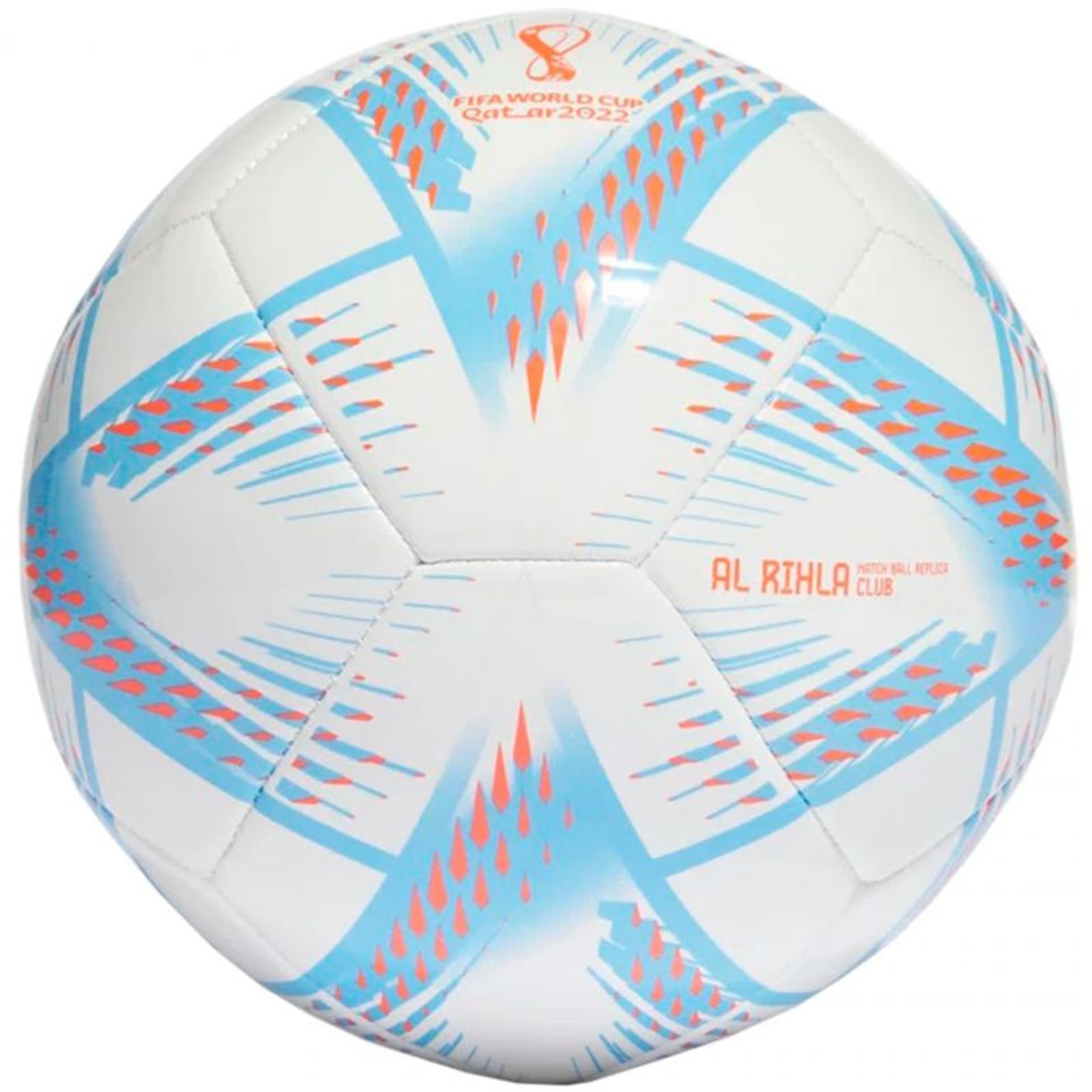 

Piłka nożna adidas Al Rihla Club (kolor Biały. Niebieski. Pomarańczowy, rozmiar 4)