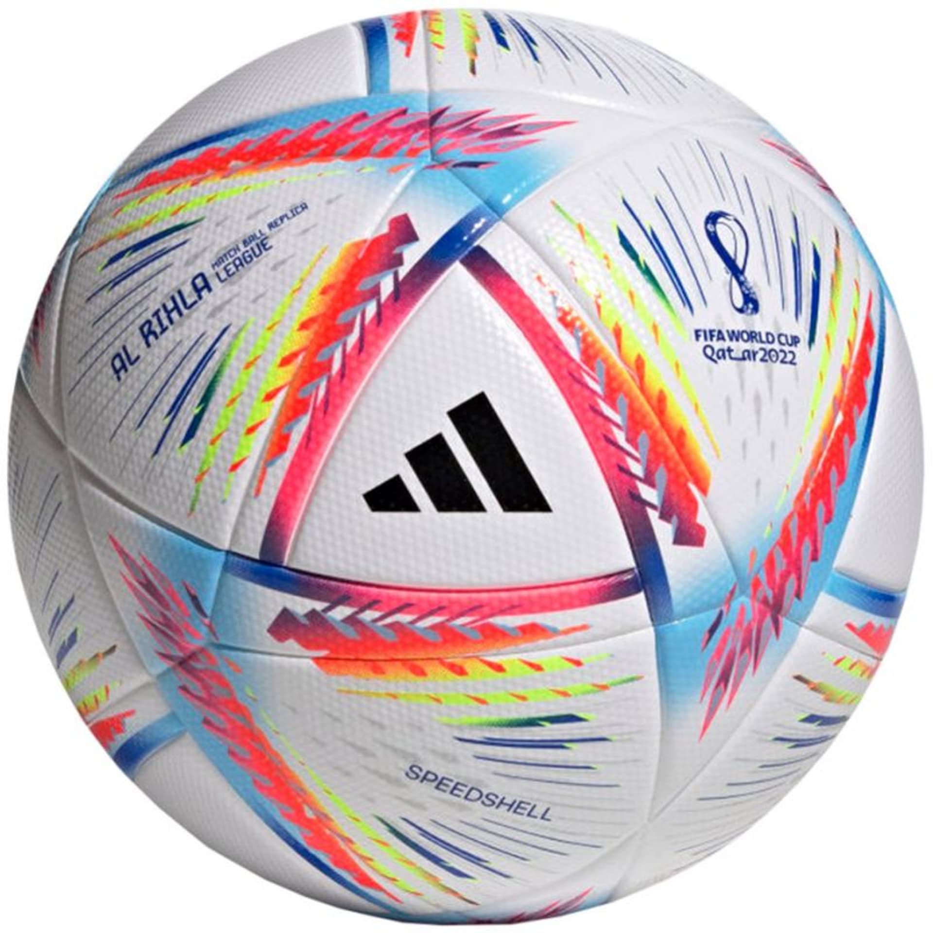 

Piłka nożna adidas Al Rihla League (kolor Biały. Niebieski. Różowy, rozmiar 4)