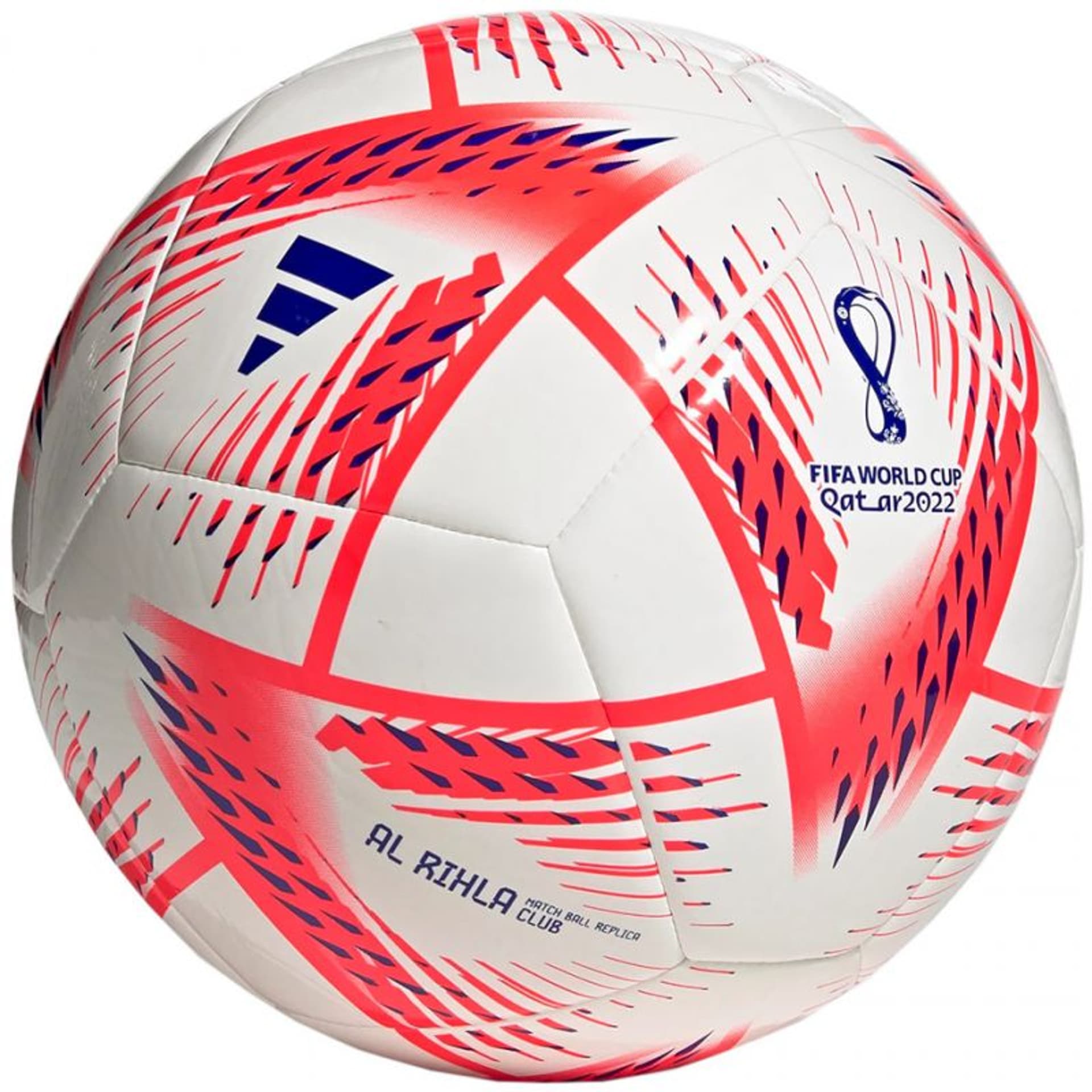 

Piłka nożna adidas Al Rihla Club Ball 2022 (kolor Biały. Czerwony, rozmiar 5)