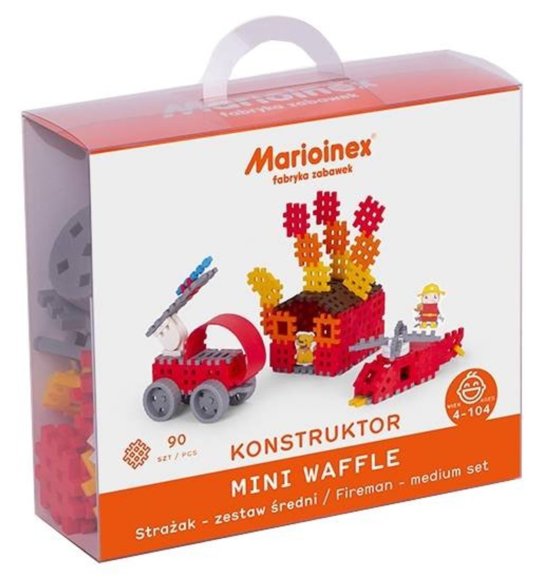

Klocki Waffle mini - Strażak zestaw średni