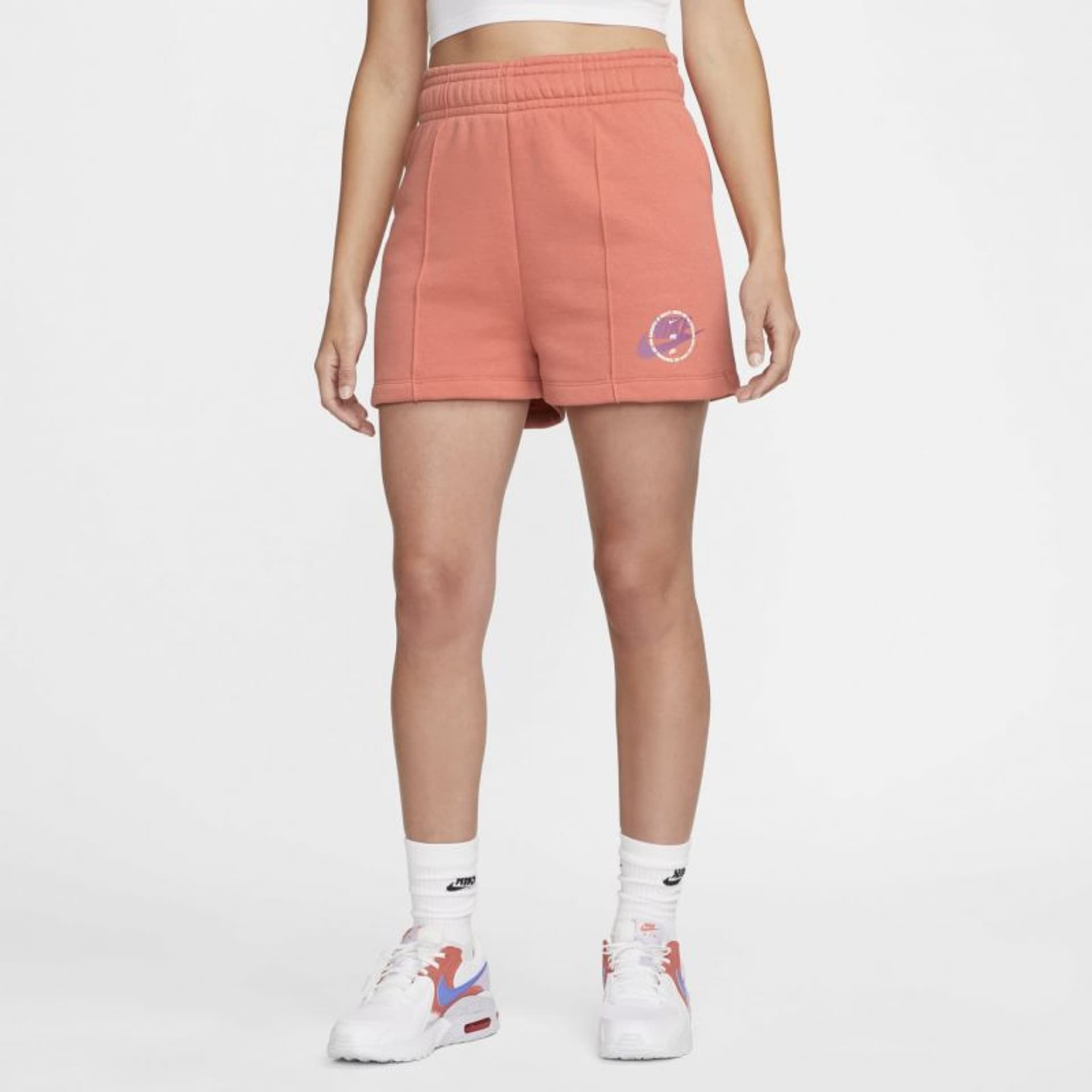 

Spodenki Nike Sportswear Fleece Shorts W DX5677 (kolor Pomarańczowy, rozmiar M)