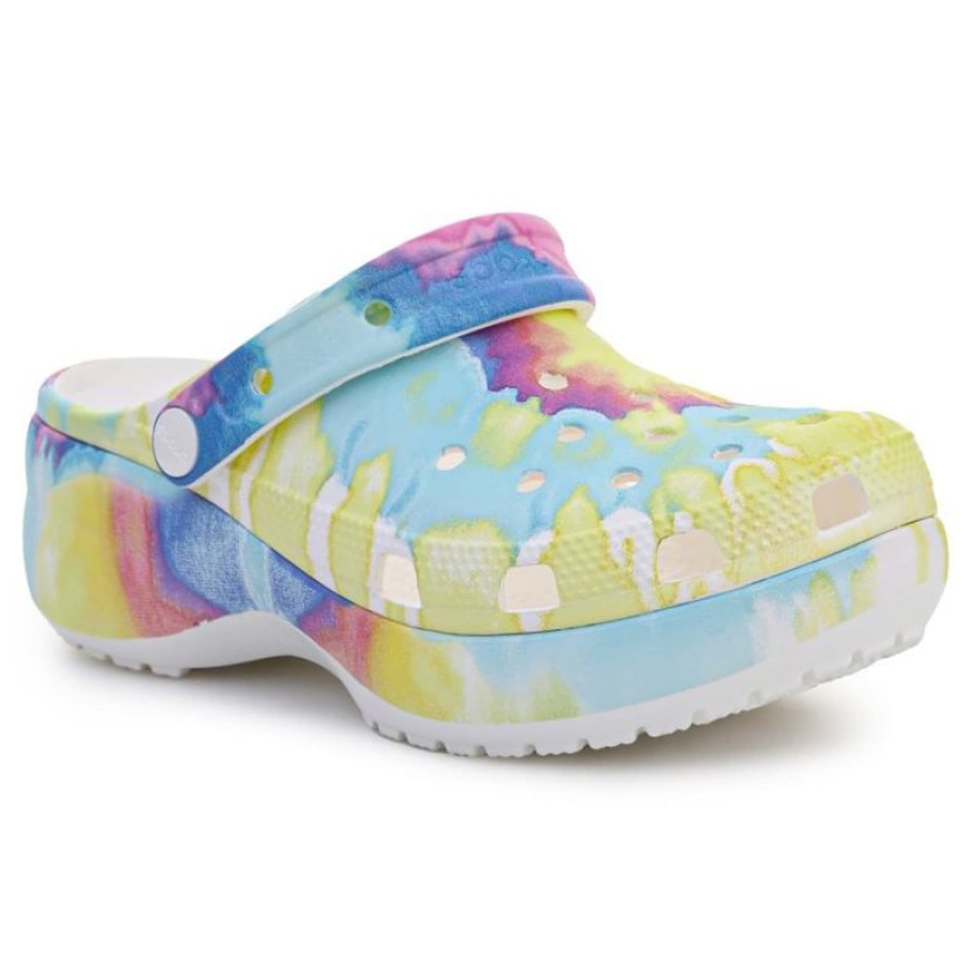

Klapki Crocs Classic Platform Tie Dye Graphic Clog Wedge W 207151 (kolor Wielokolorowy, rozmiar EU 41/42)