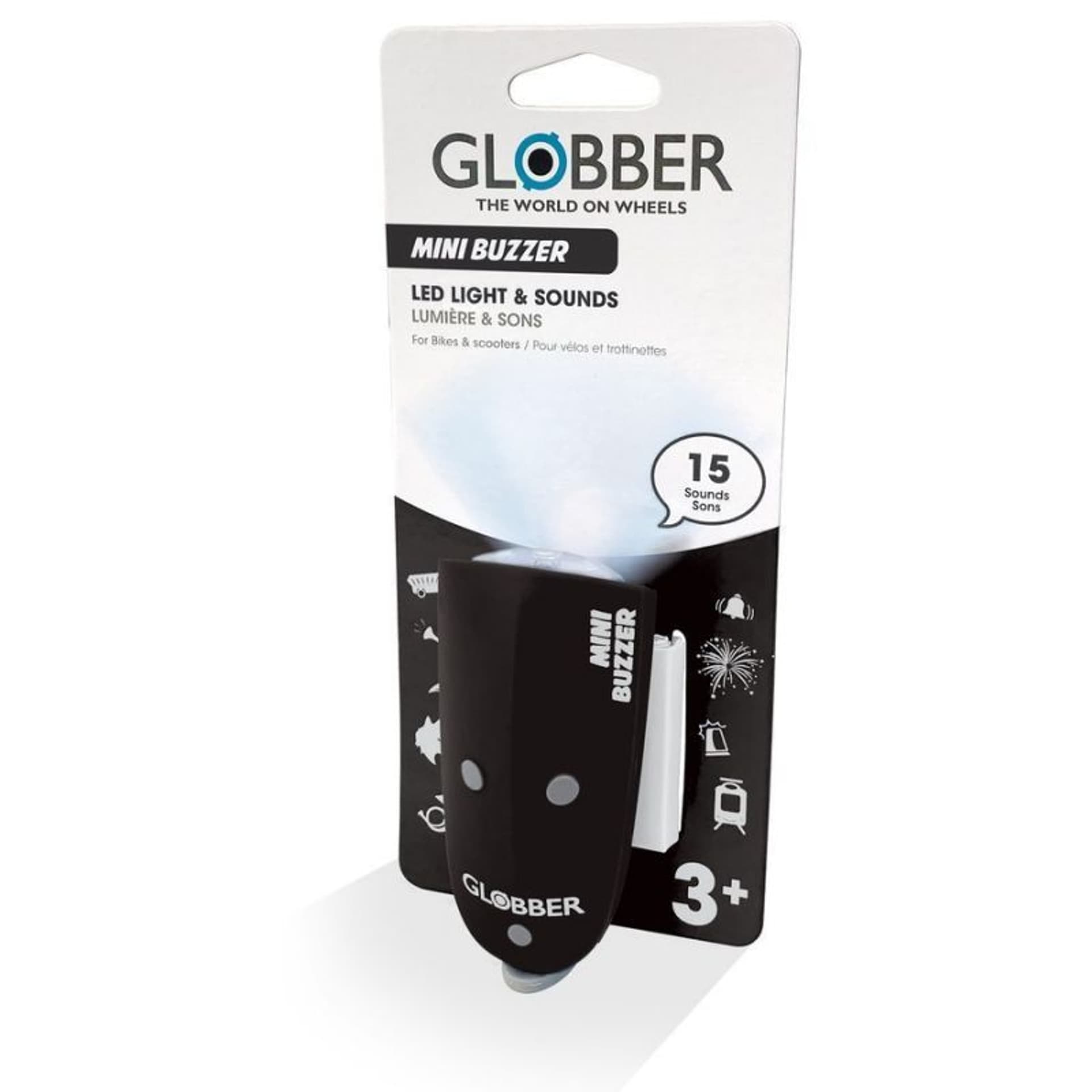 

Lampka LED + klakson Globber Mini Buzzer (kolor Czarny)