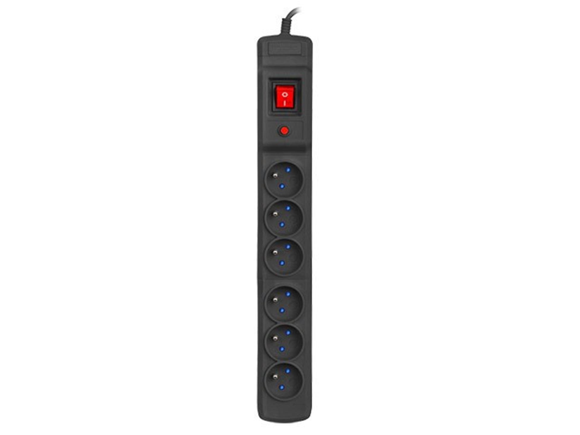 

Listwa przeciwprzepięciowa Multi M6 10m czarna (6 gniazd)