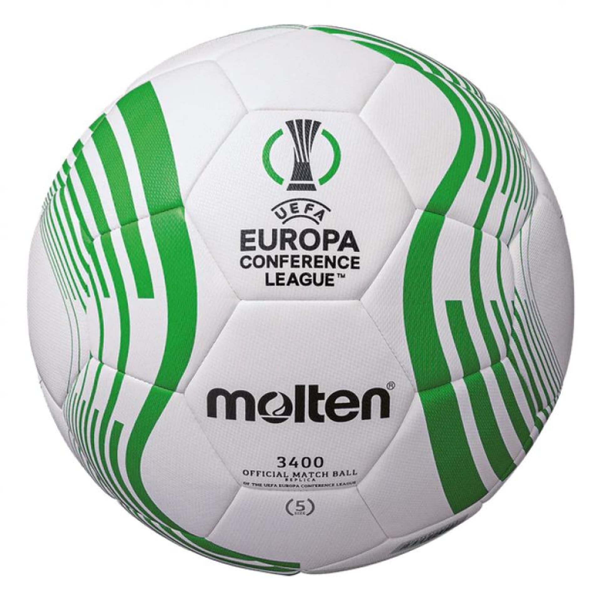 

Piłka nożna Molten UEFA Europa Conference League 2022/23 replika (kolor Biały. Zielony)