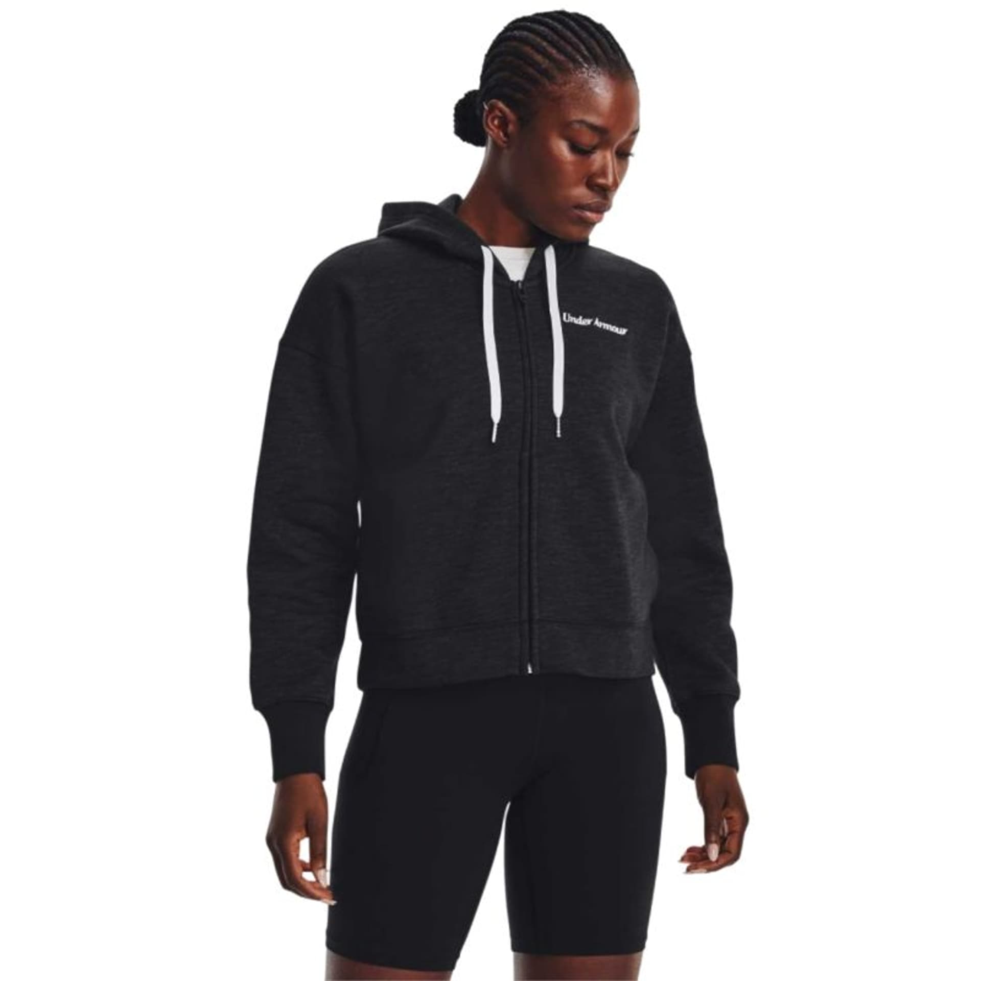 

Bluza Under Armour Essential Fleece Script FZ Hoodie W 1374106 (kolor Czarny, rozmiar M)