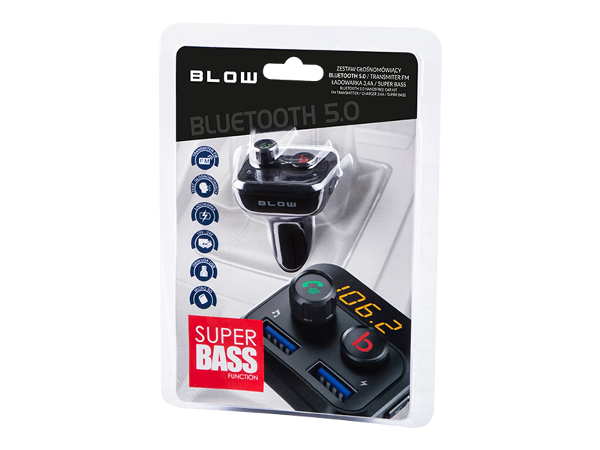 

74-153# Transmiter fm blow bt zest.gło+bass
