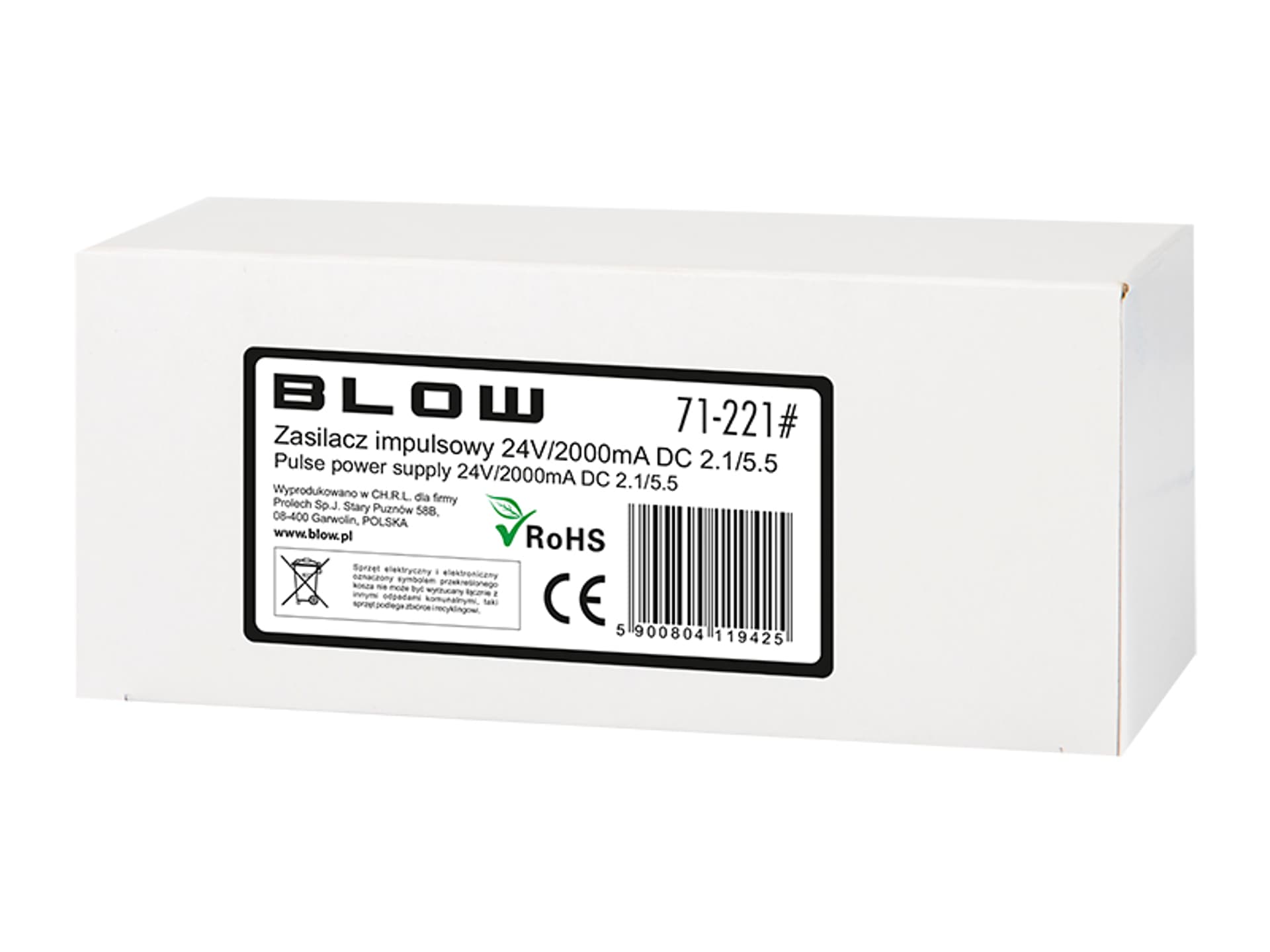 

71-221# Zasilacz impulsowy 24v/2000ma 2,1/5,5