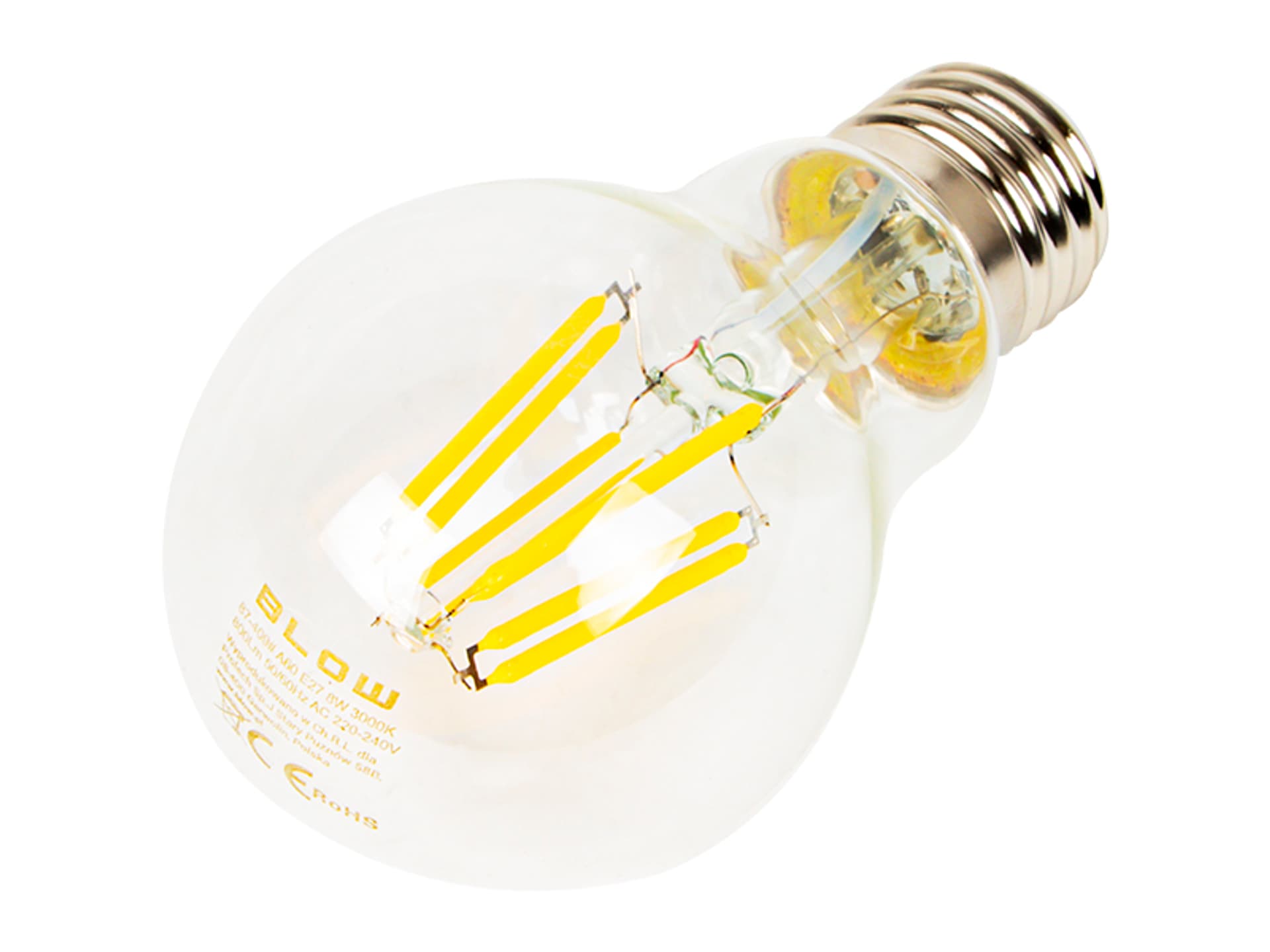 

87-409# Żarówka led e27 8w a60 230v filament