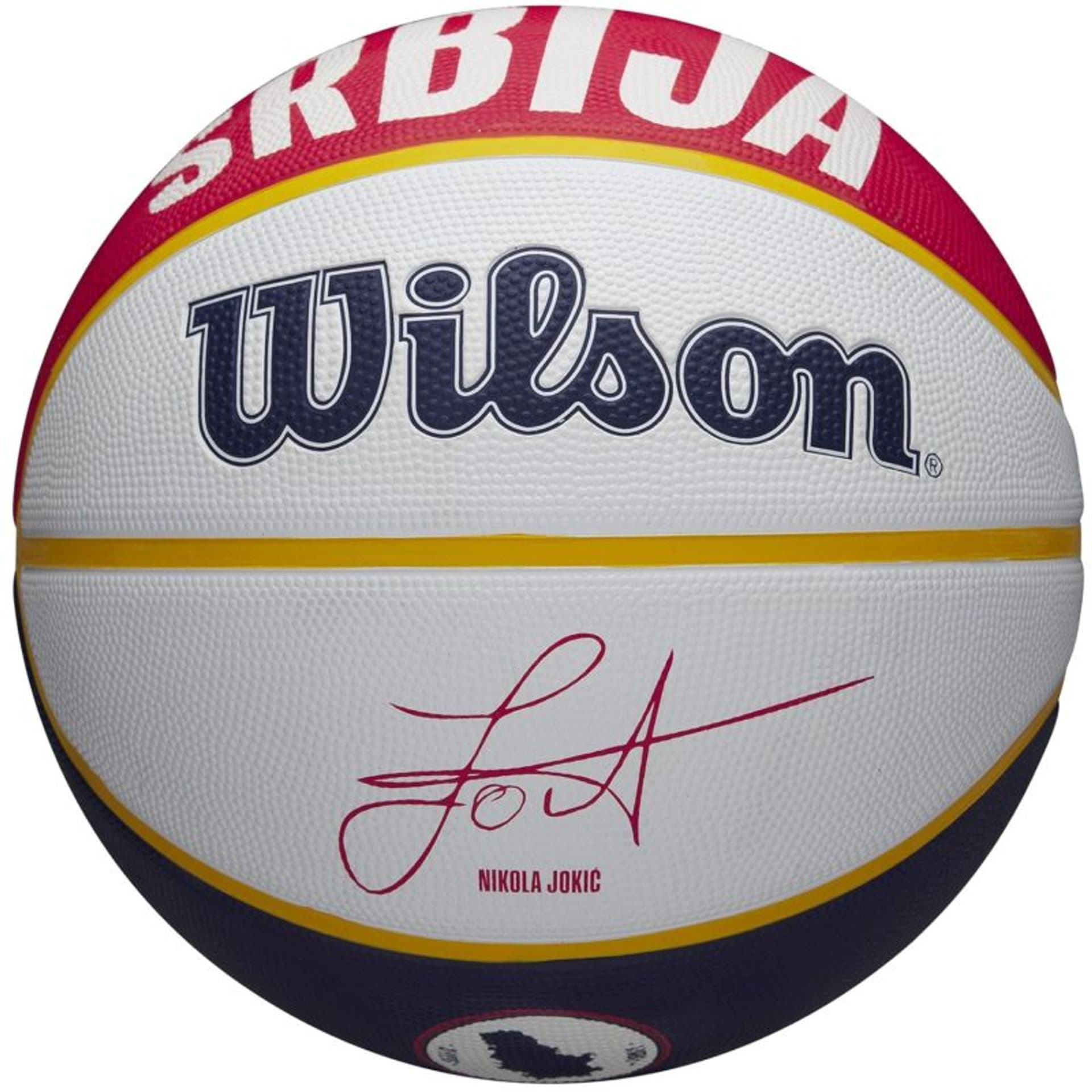 

Piłka Wilson NBA Player Local Nikola Jokic do kosza (kolor Biały, rozmiar 7)