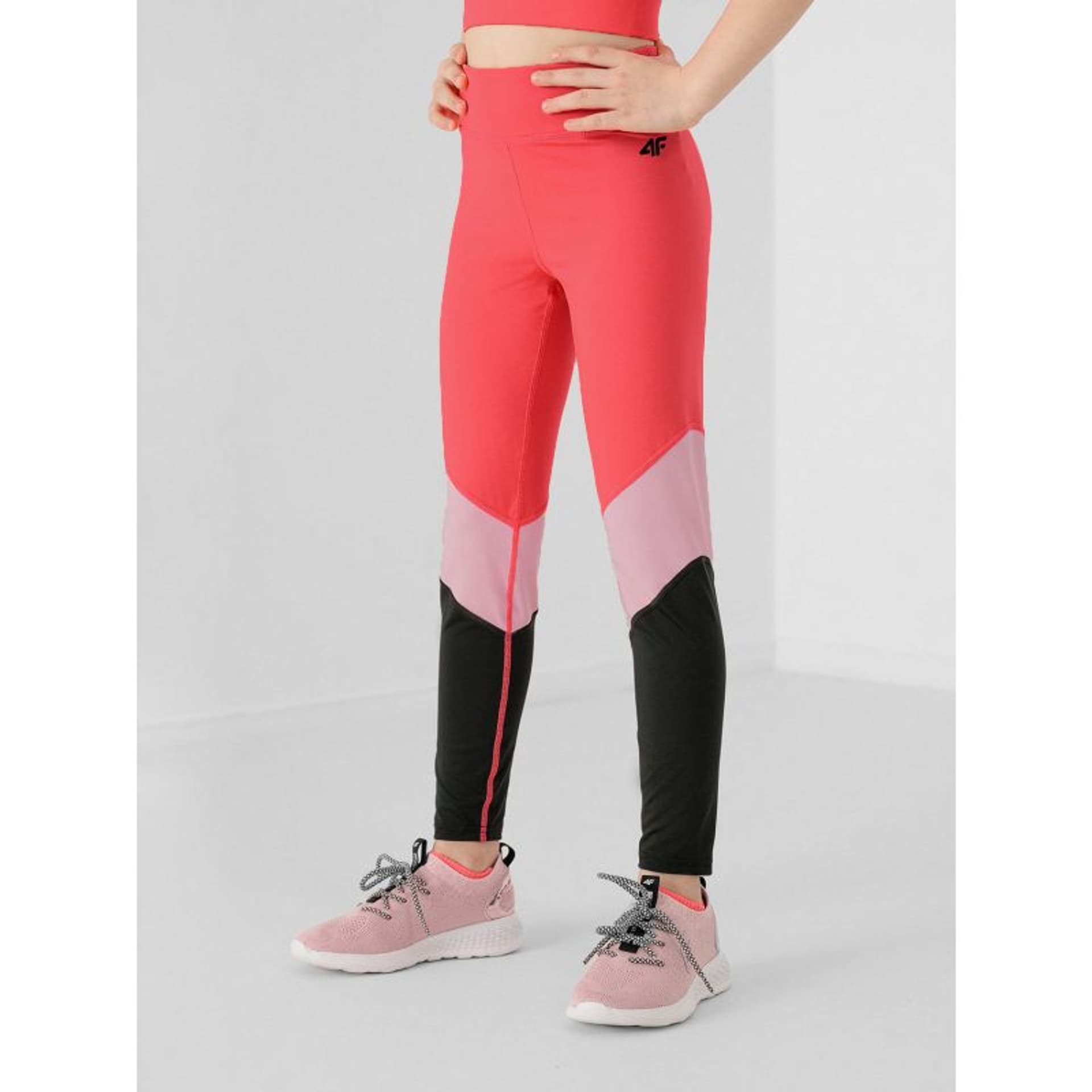 

Legginsy 4F Jr HJL22-JSPDF003 (kolor Czarny. Pomarańczowy. Różowy)