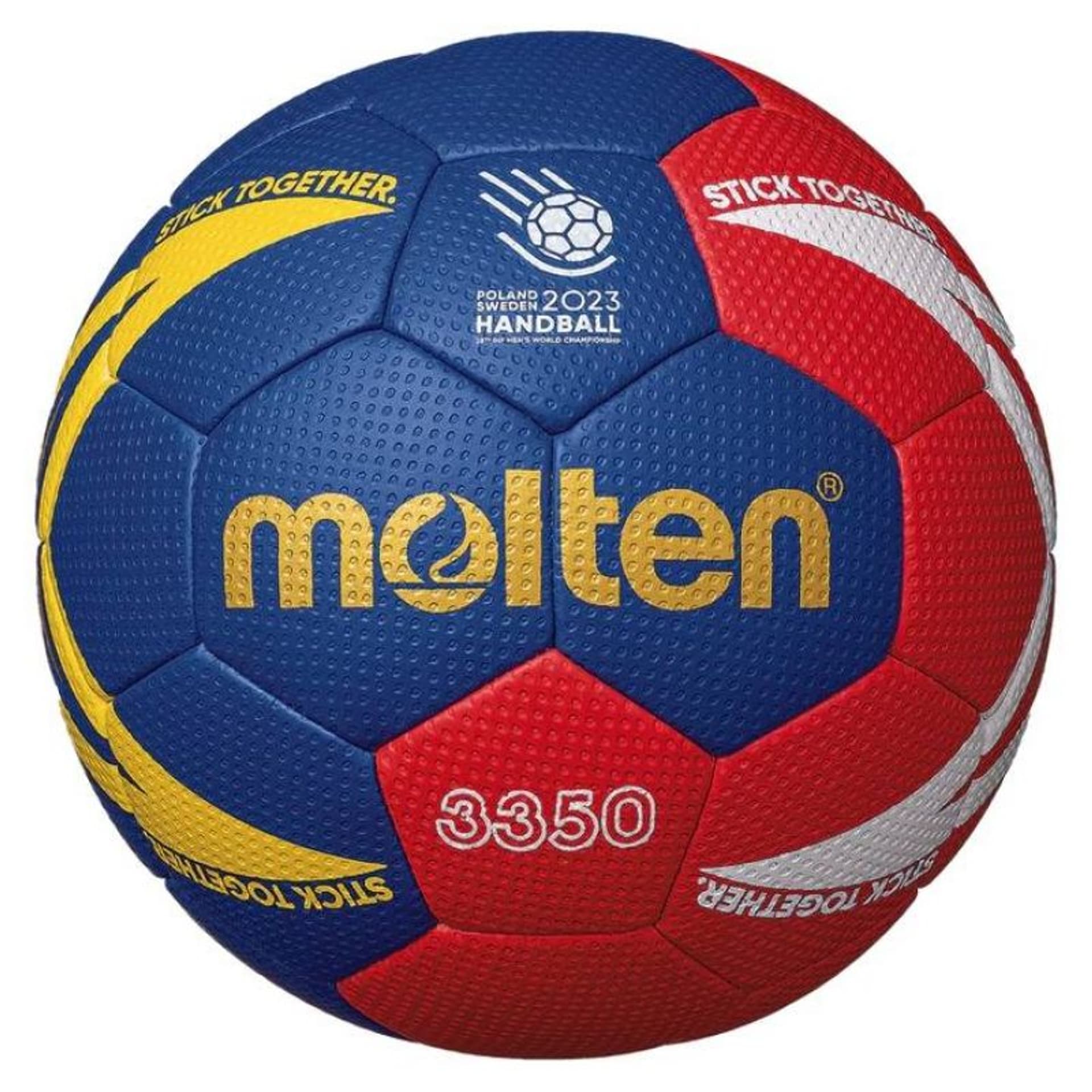 

Piłka ręczna Molten oficjalna, replika Mistrzostwa Świata Polska/Szwecja 2023 H3X3350 (kolor Czerwony. Niebieski)