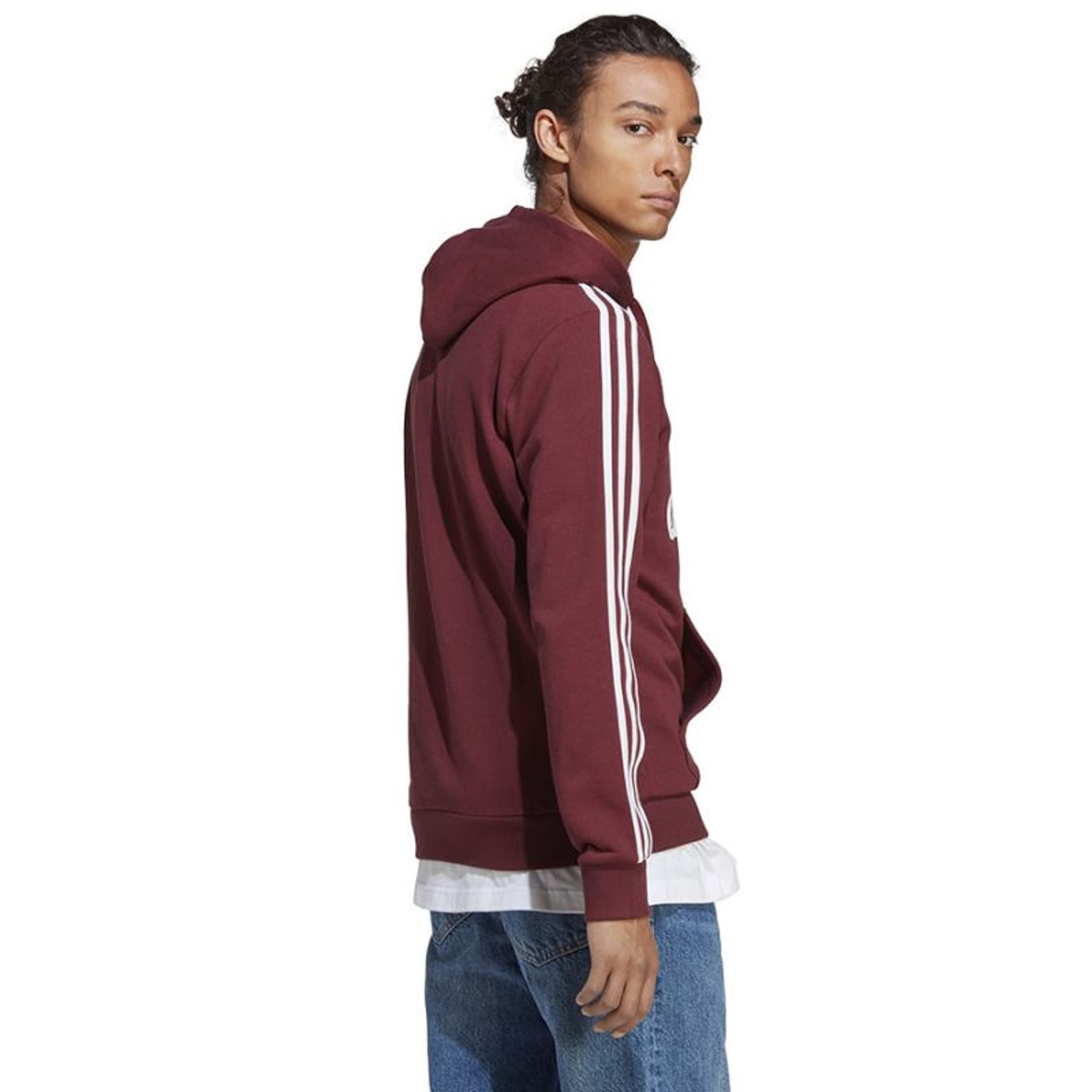 

Bluza adidas Big Logo 3 Stripes FL Hoody M (kolor Czerwony, rozmiar M)
