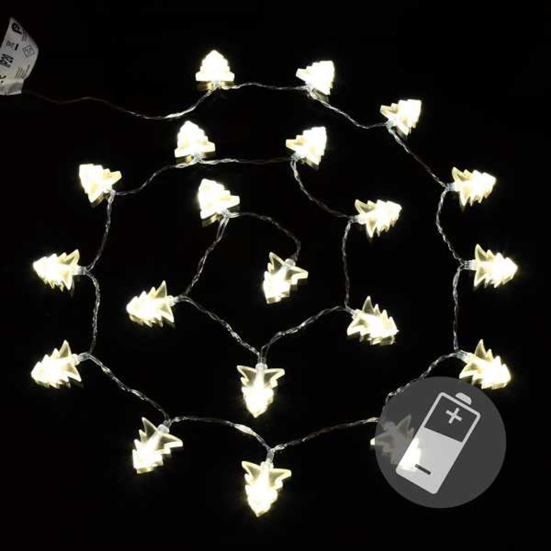 

Lampki świąteczne choinki 20 LED ciepły biały na baterie IP20