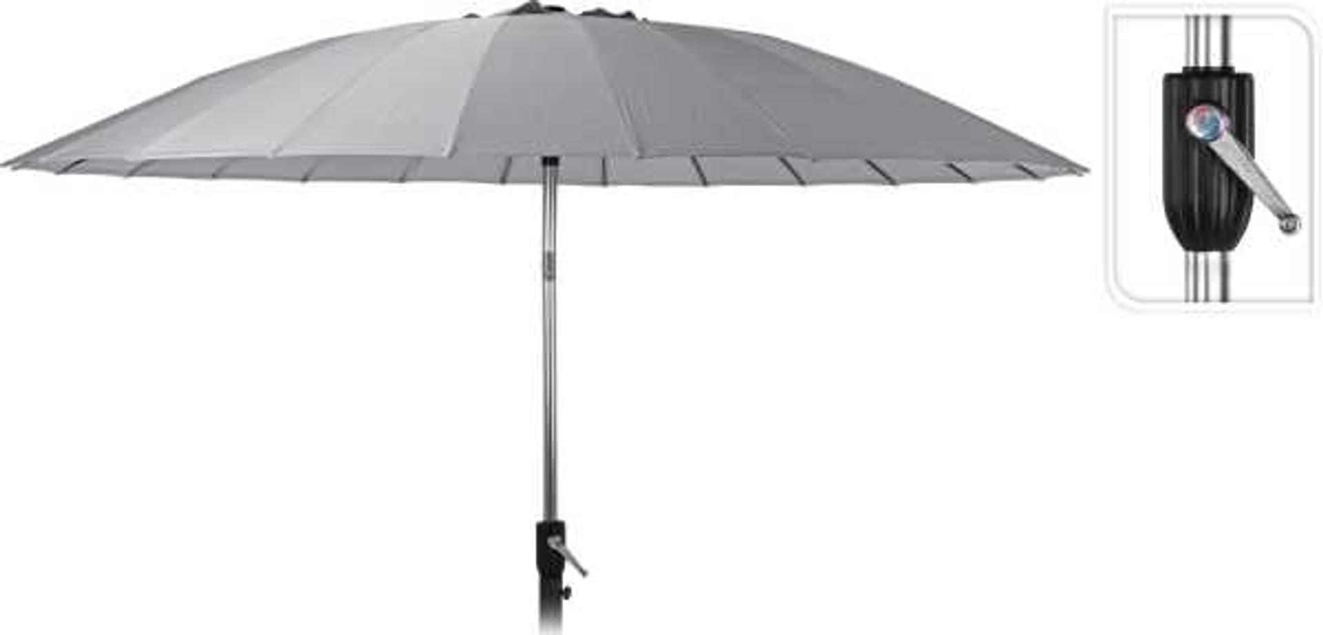 

Parasol ogrodowy 270cm szary z regulowanym kątem nachylenia