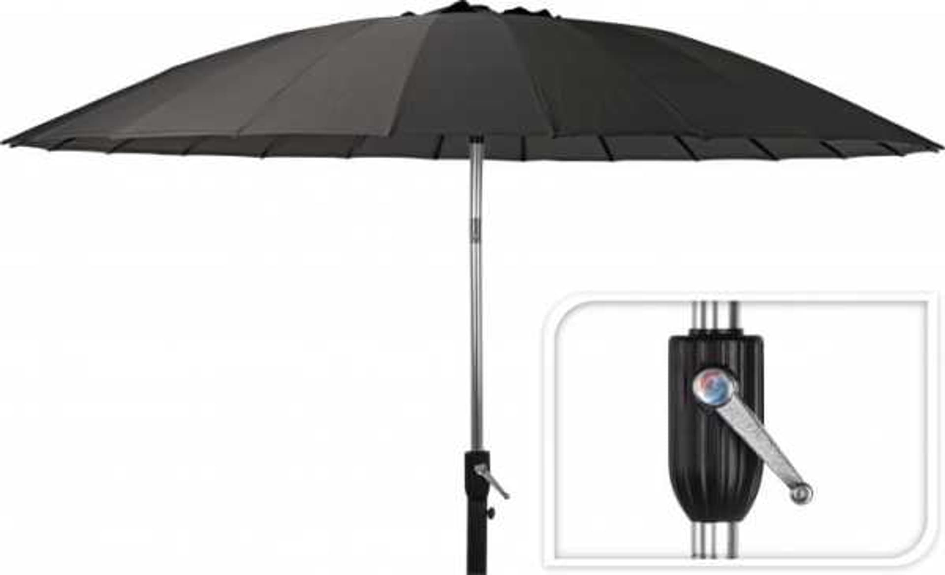 

Parasol ogrodowy 270cm Grafit z regulowanym kątem nachylenia