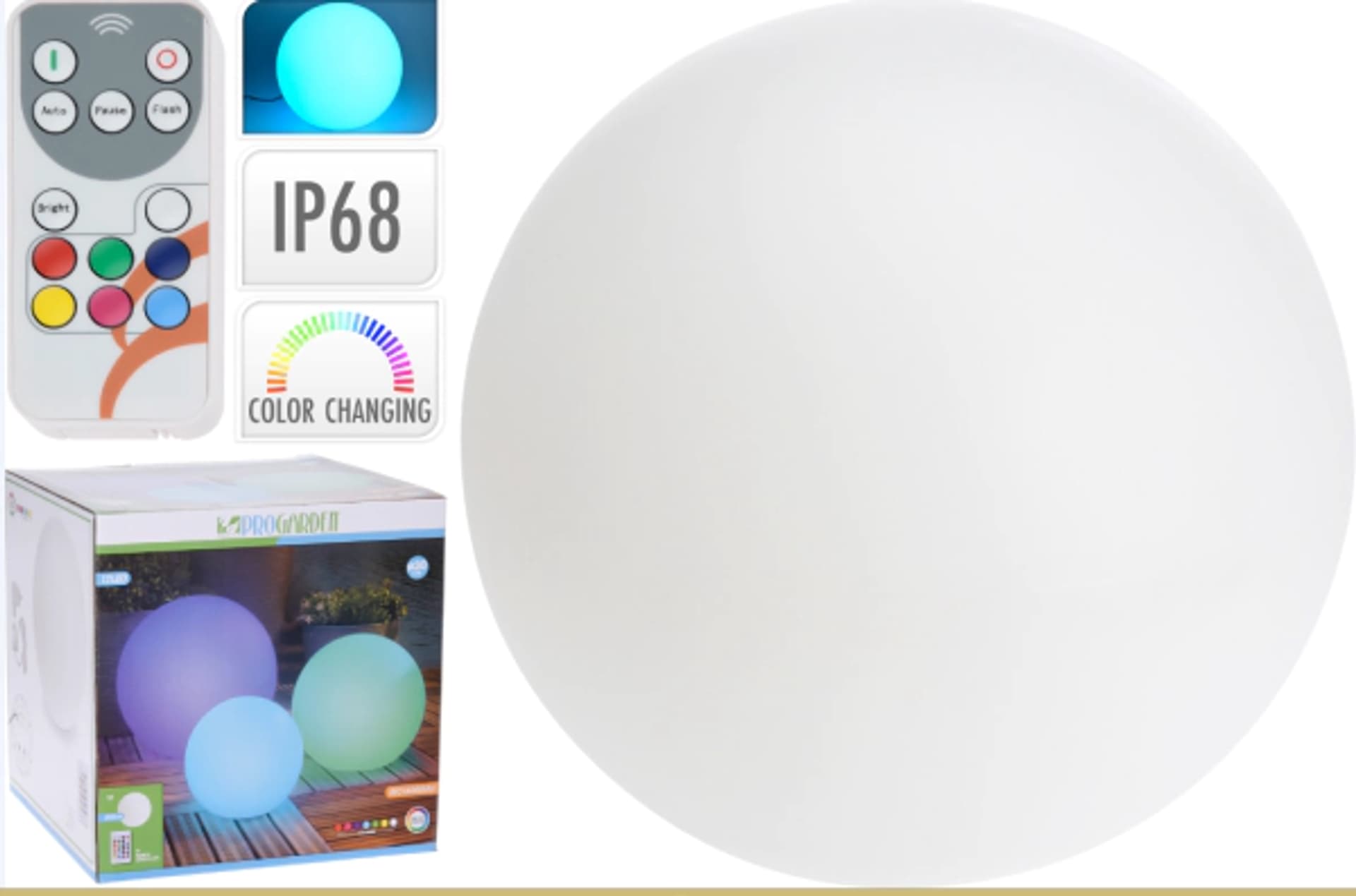 

Lampa ogrodowa kula30 cm multicolor
