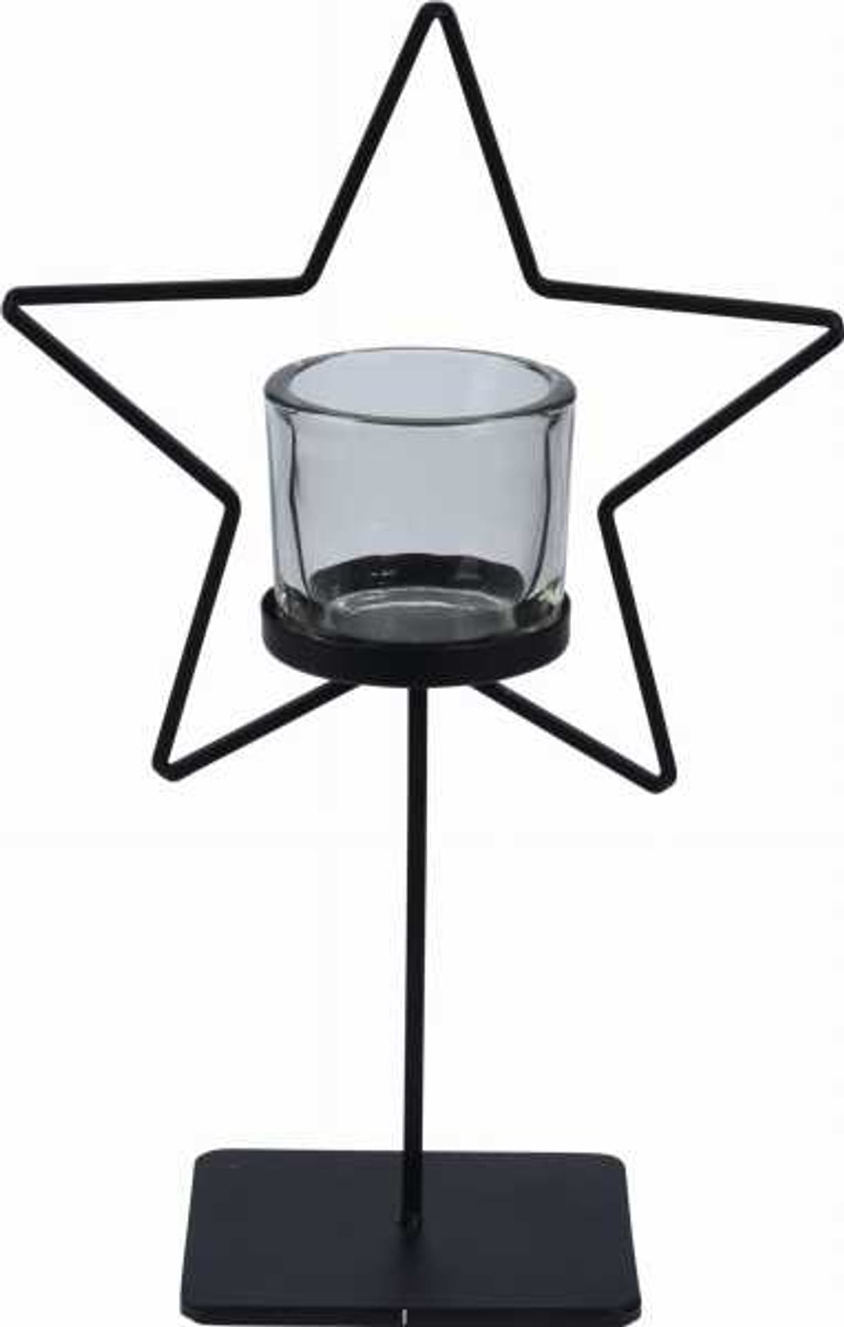 

Świecznik Gwiazda metalowy na jedną świece Tealight 38 cm