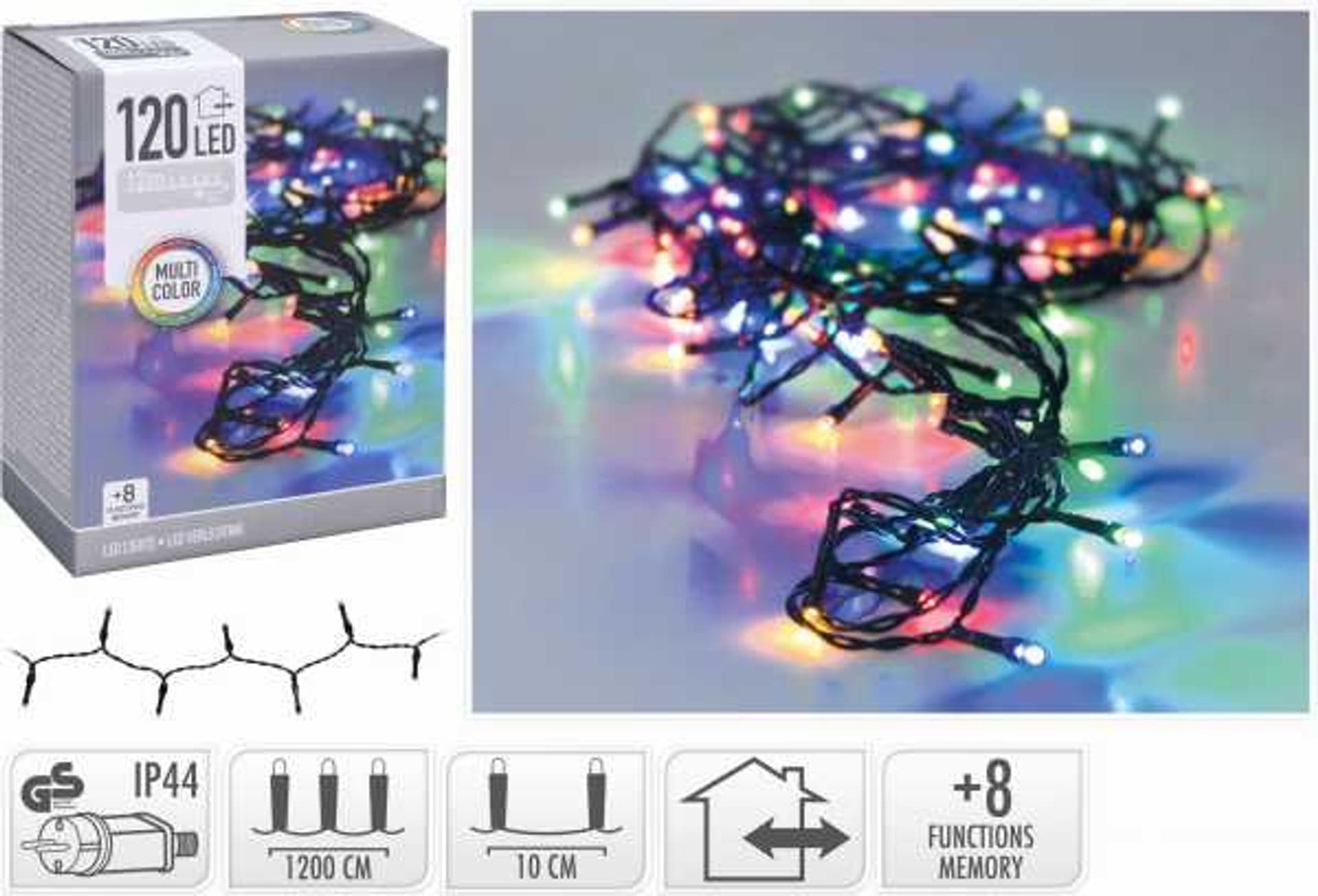 

Lampki choinkowe 120 LED kolorowe