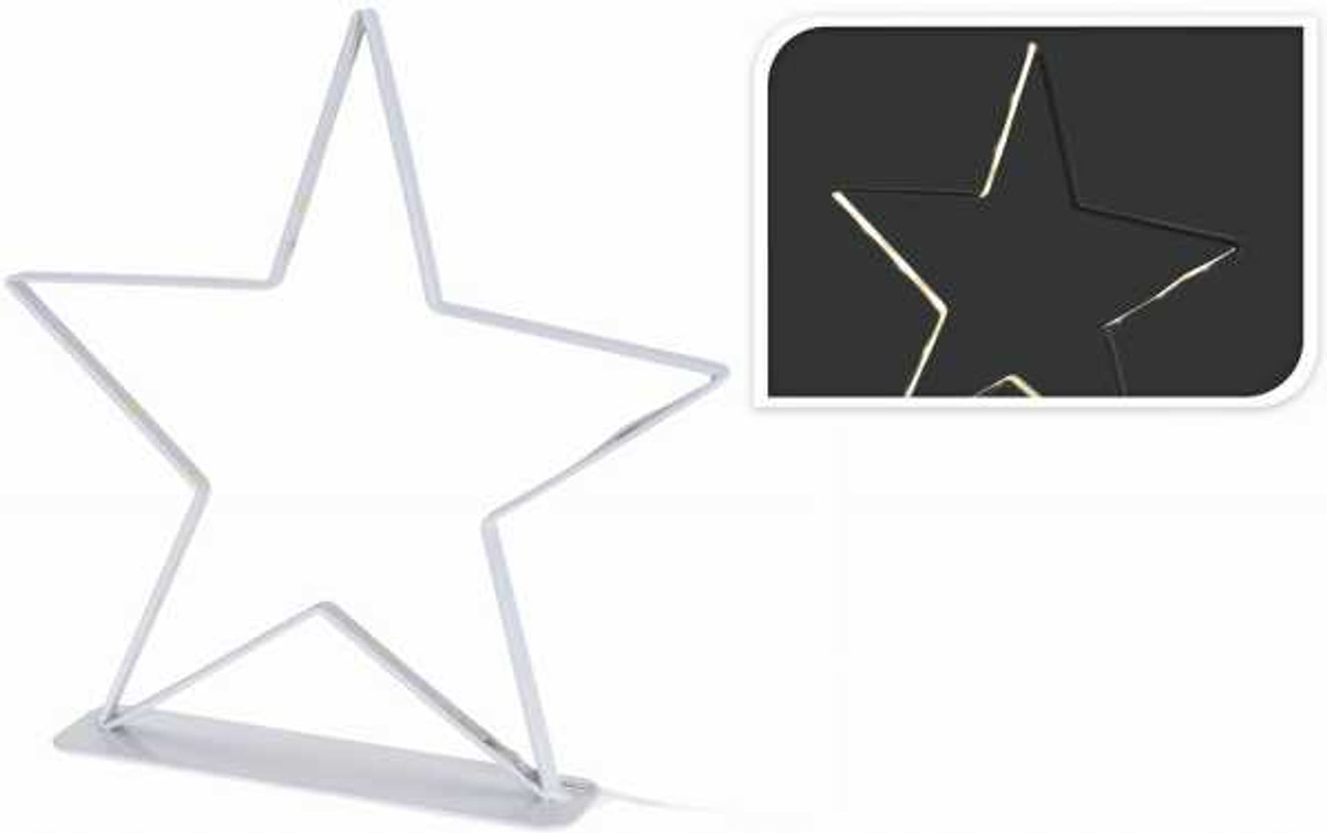 

Gwiazda stojąca dekoracja świąteczna 30 led 28cm biała