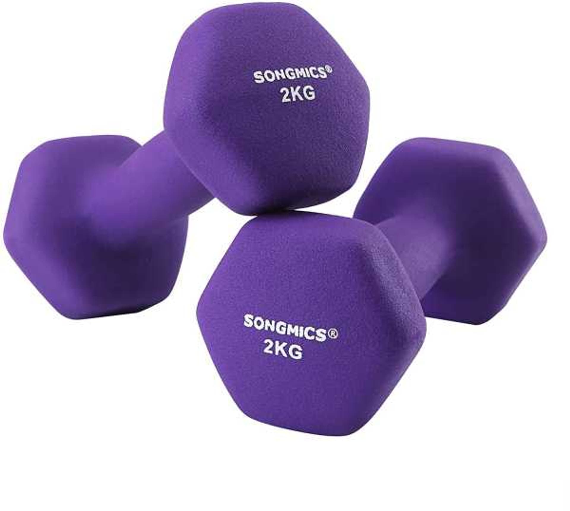 

Hantle winylowe zestaw 2 sztuk 2x2kg fioletowe