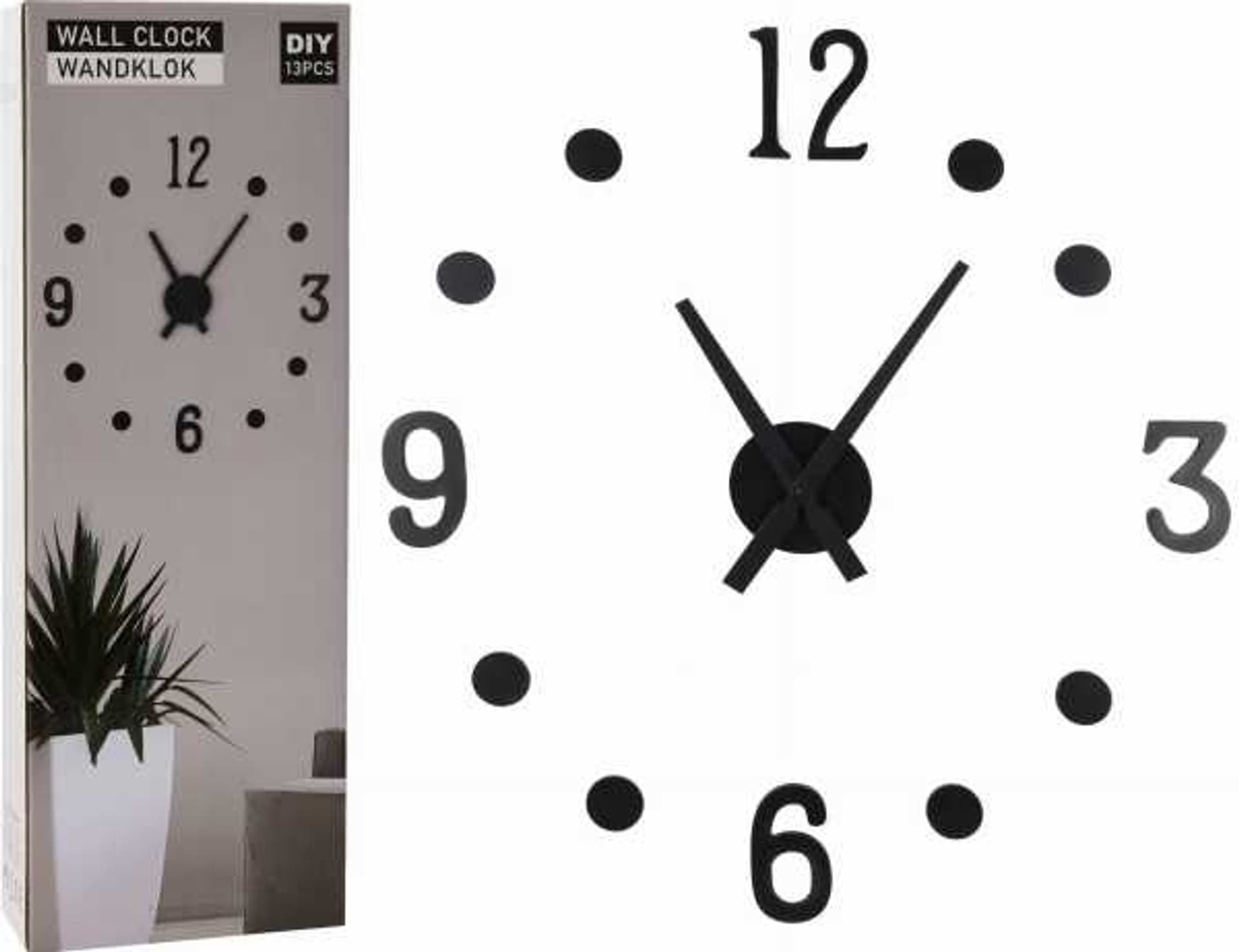

Zegar ścienny Zrób to Sam wskazówkowy czarny 40cm